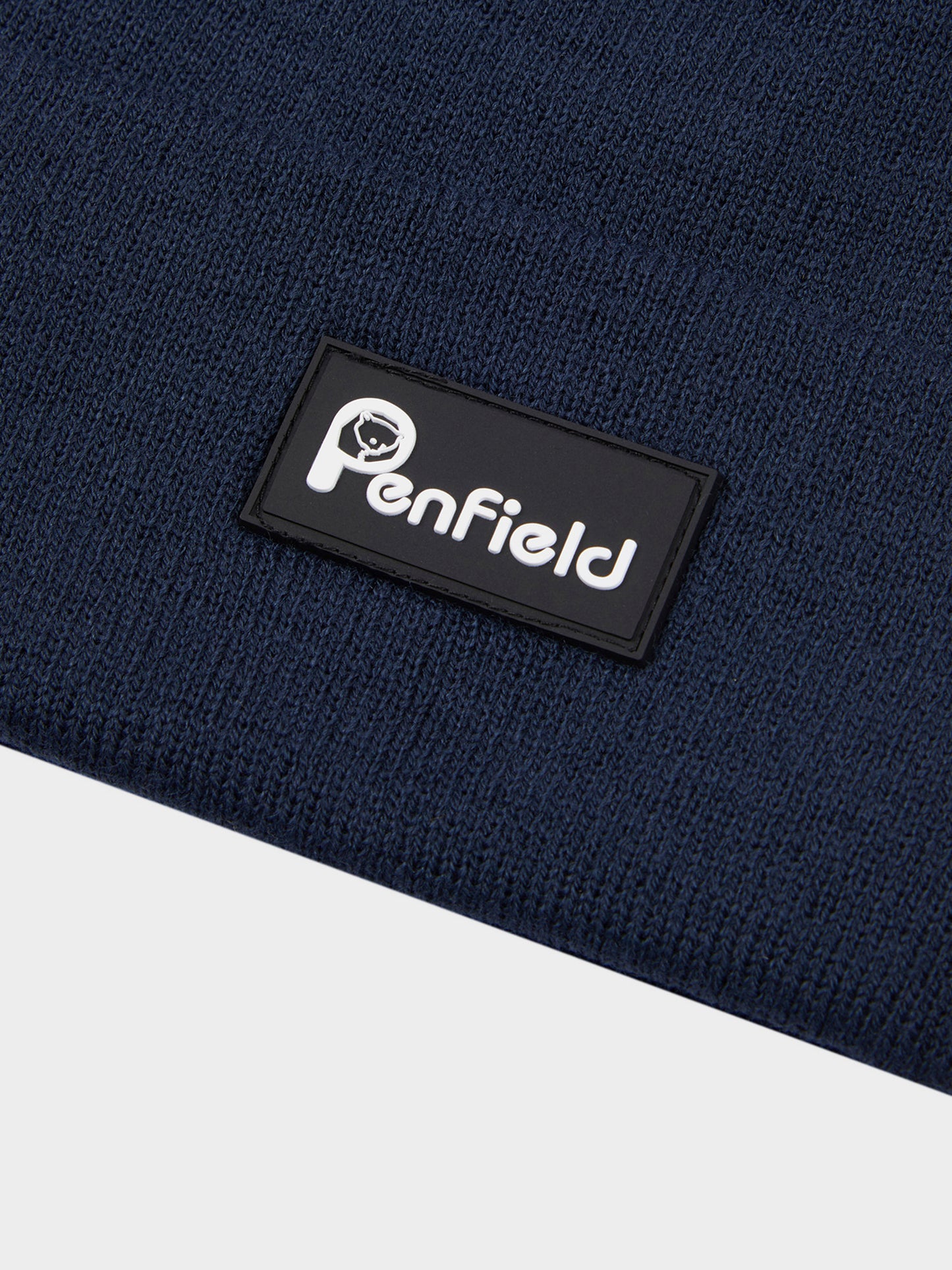 Reverse Badge Beanie in Navy Blue