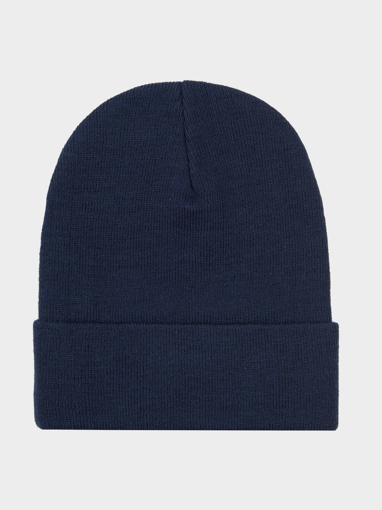 Reverse Badge Beanie in Navy Blue