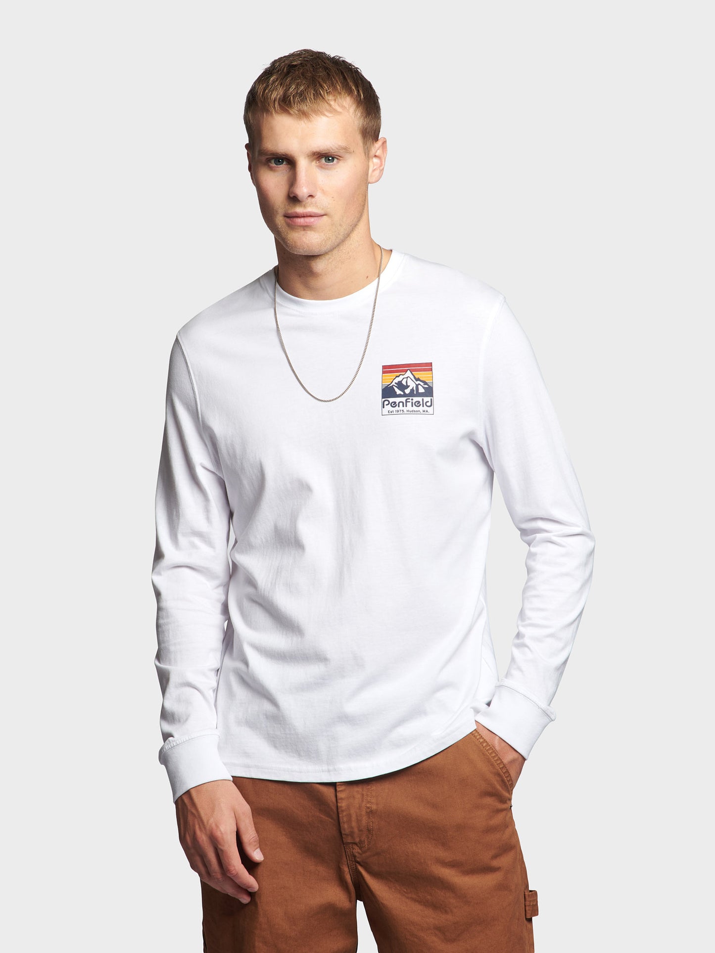 Penfield Back Graphic LS T-Shirt Bright White