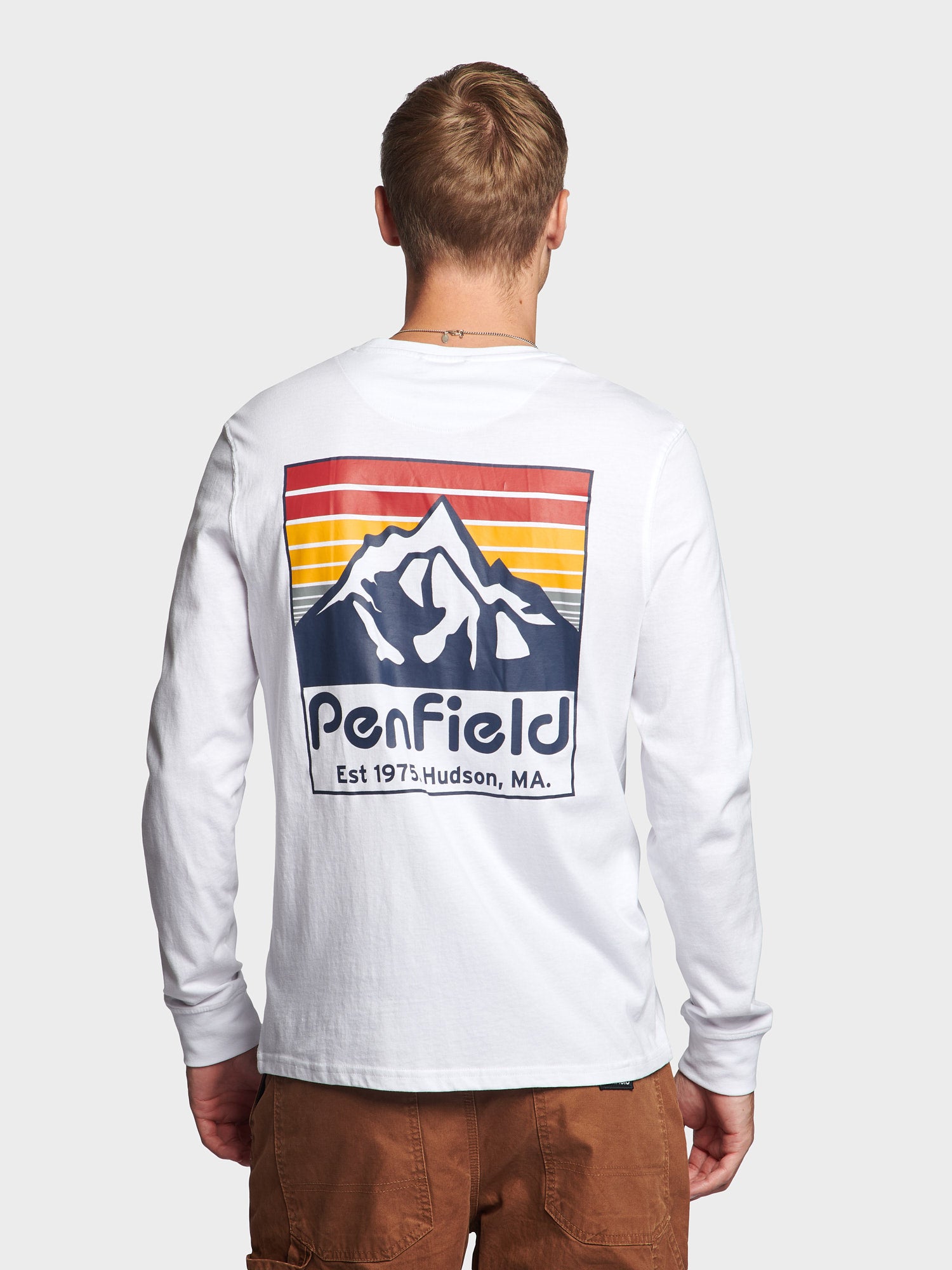Penfield Back Graphic LS T-Shirt Bright White