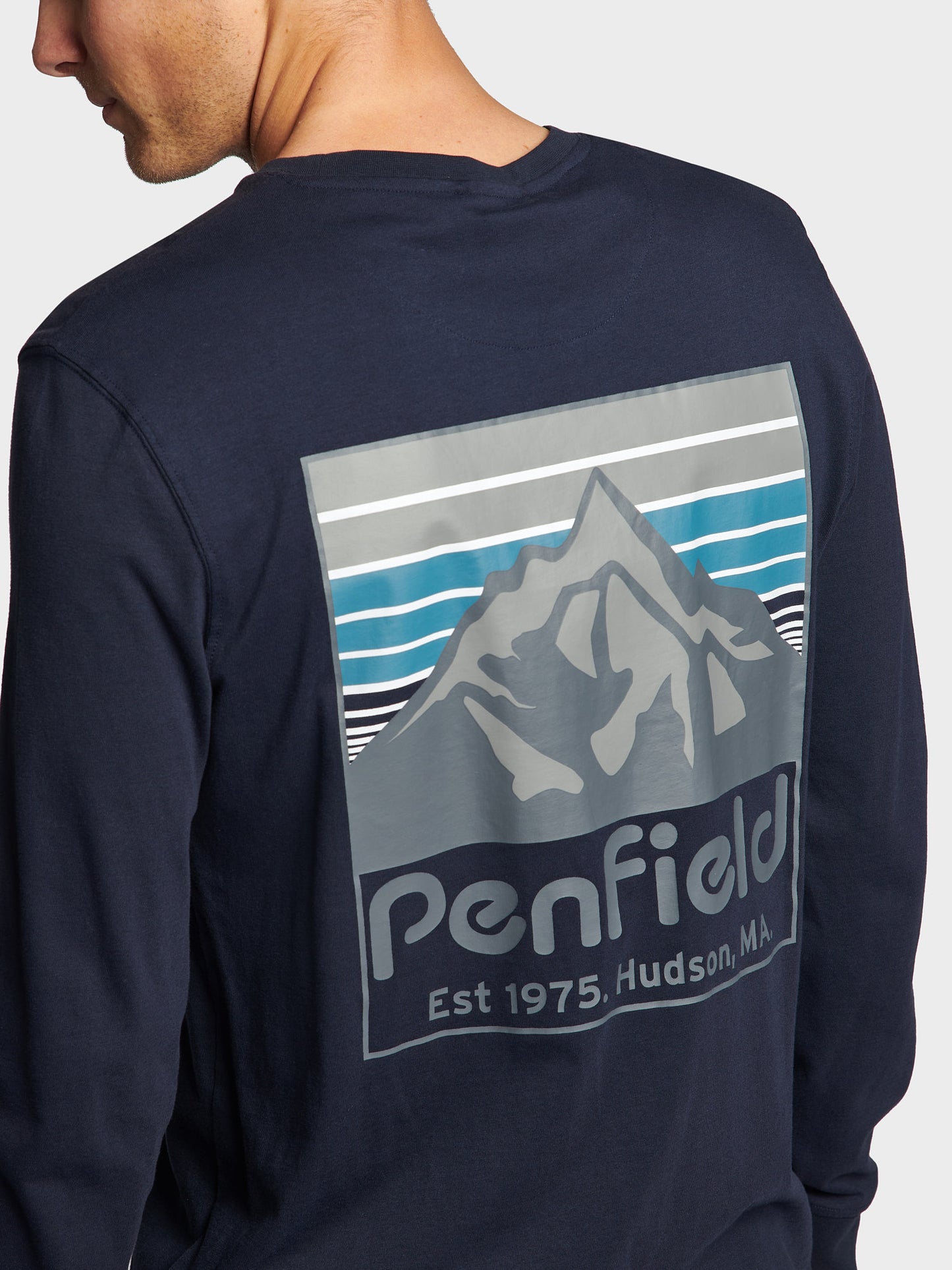 Penfield Back Graphic LS T-Shirt Navy Blue