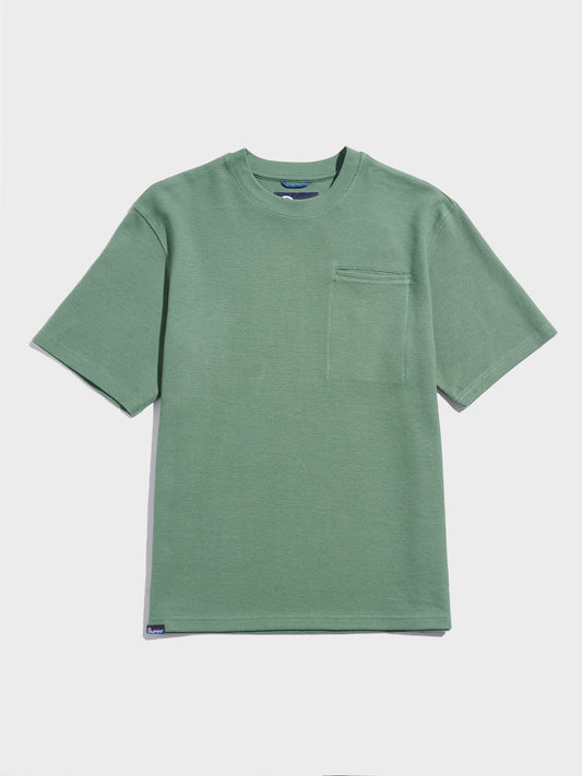Pocket Double Rib T-Shirt in Dark Forest