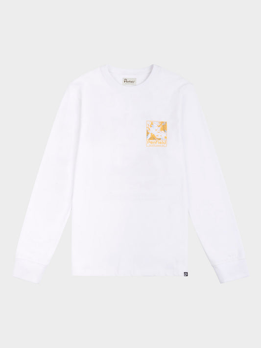 Yosemite Trail Satellite Long Sleeve T-Shirt in Bright White