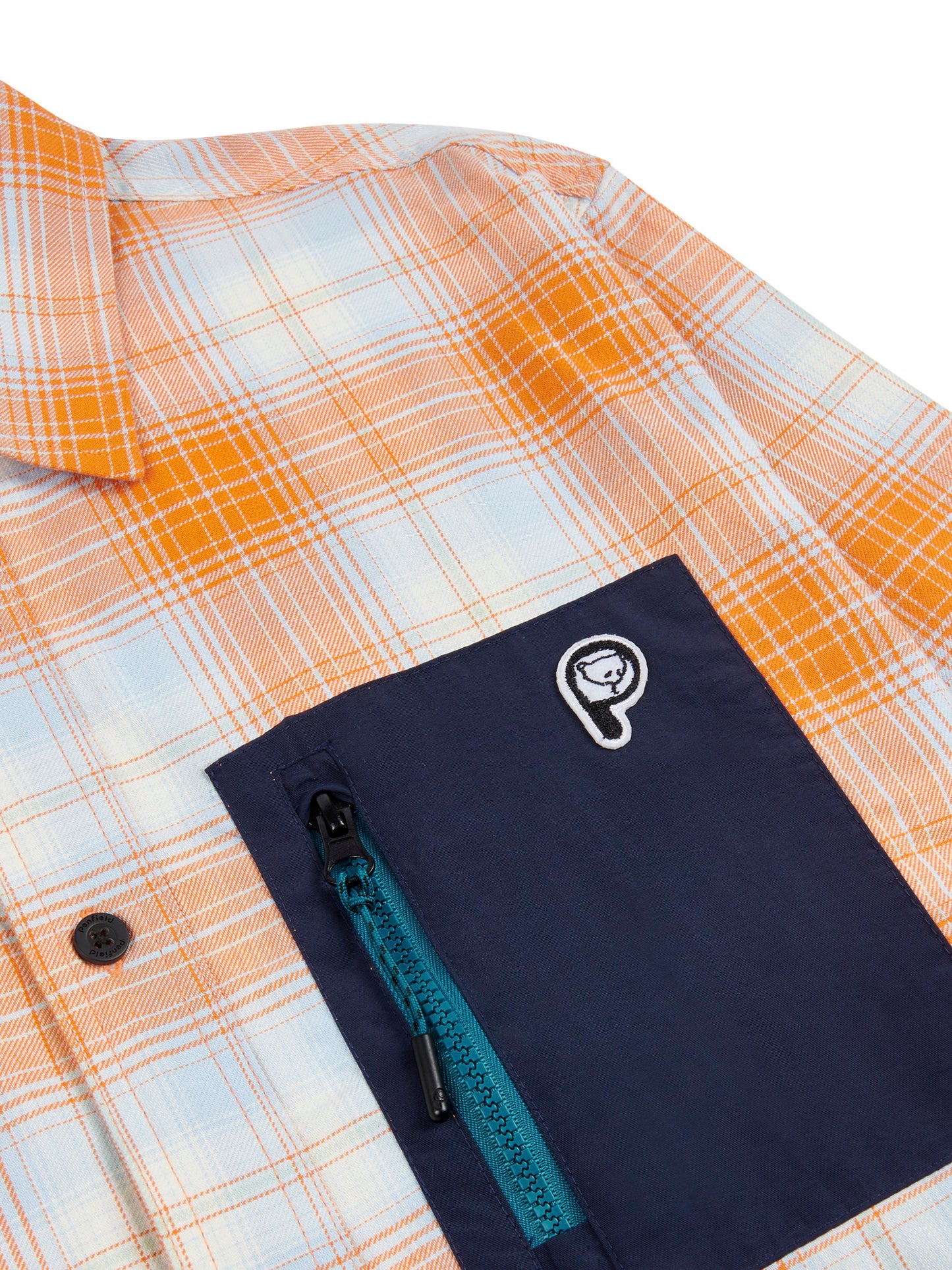 Penfield Straight Hem Nylon Zip Pocket Shirt Jaffa Orange