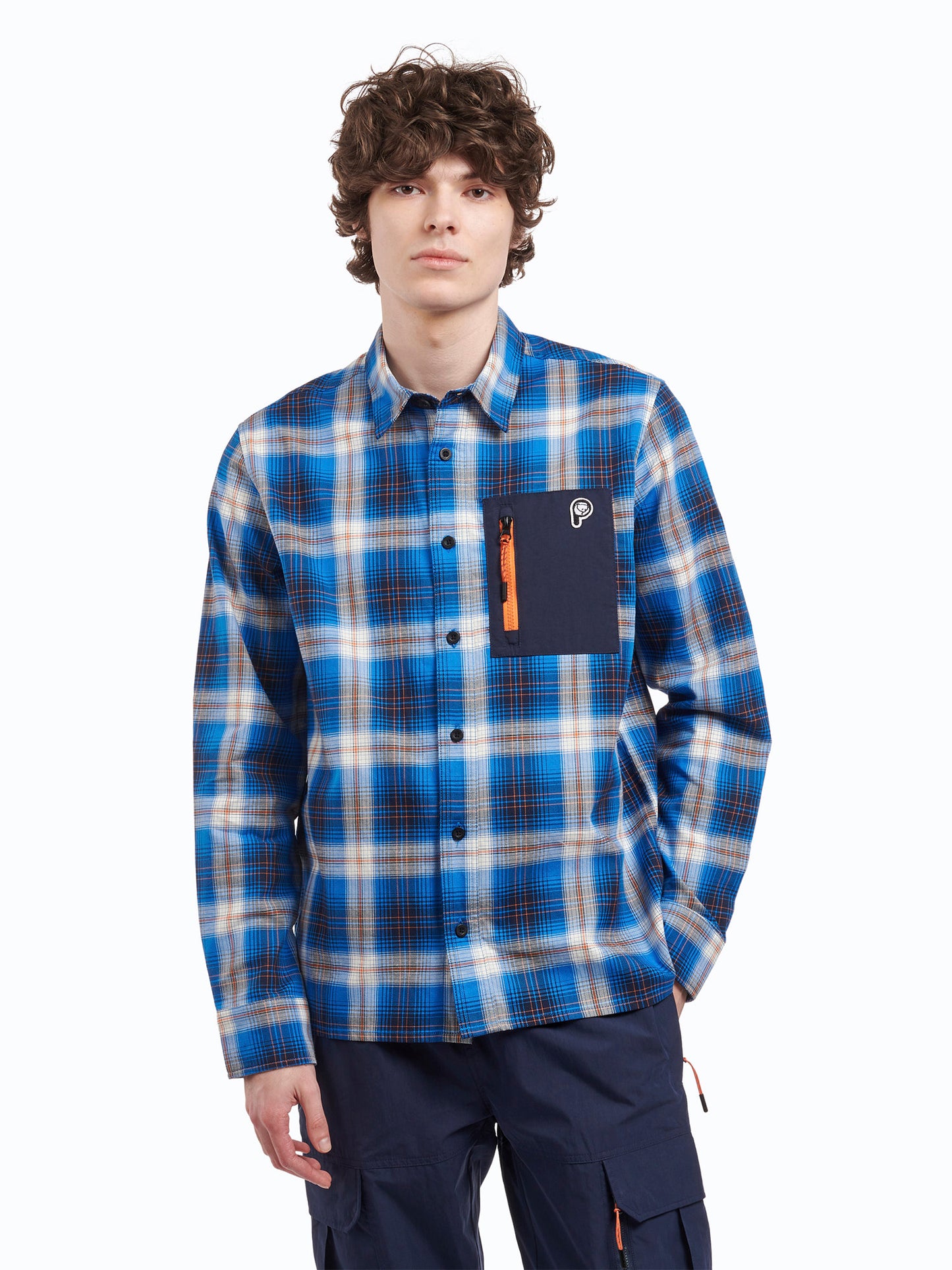 Penfield Straight Hem Nylon Zip Pocket Shirt Daphne
