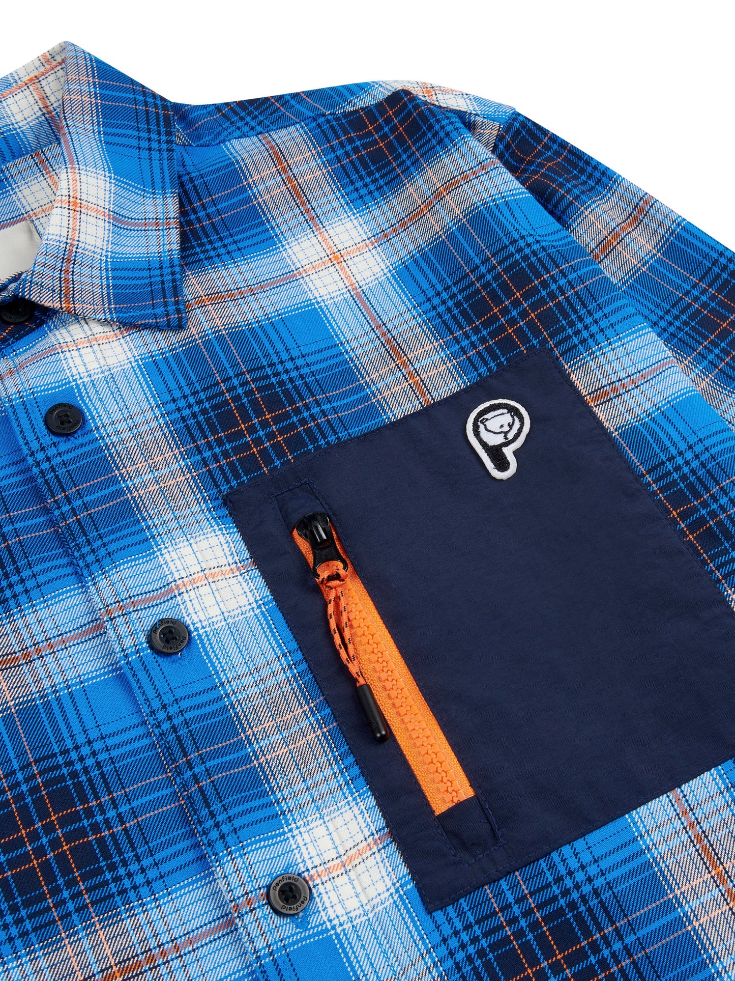 Penfield Straight Hem Nylon Zip Pocket Shirt Daphne