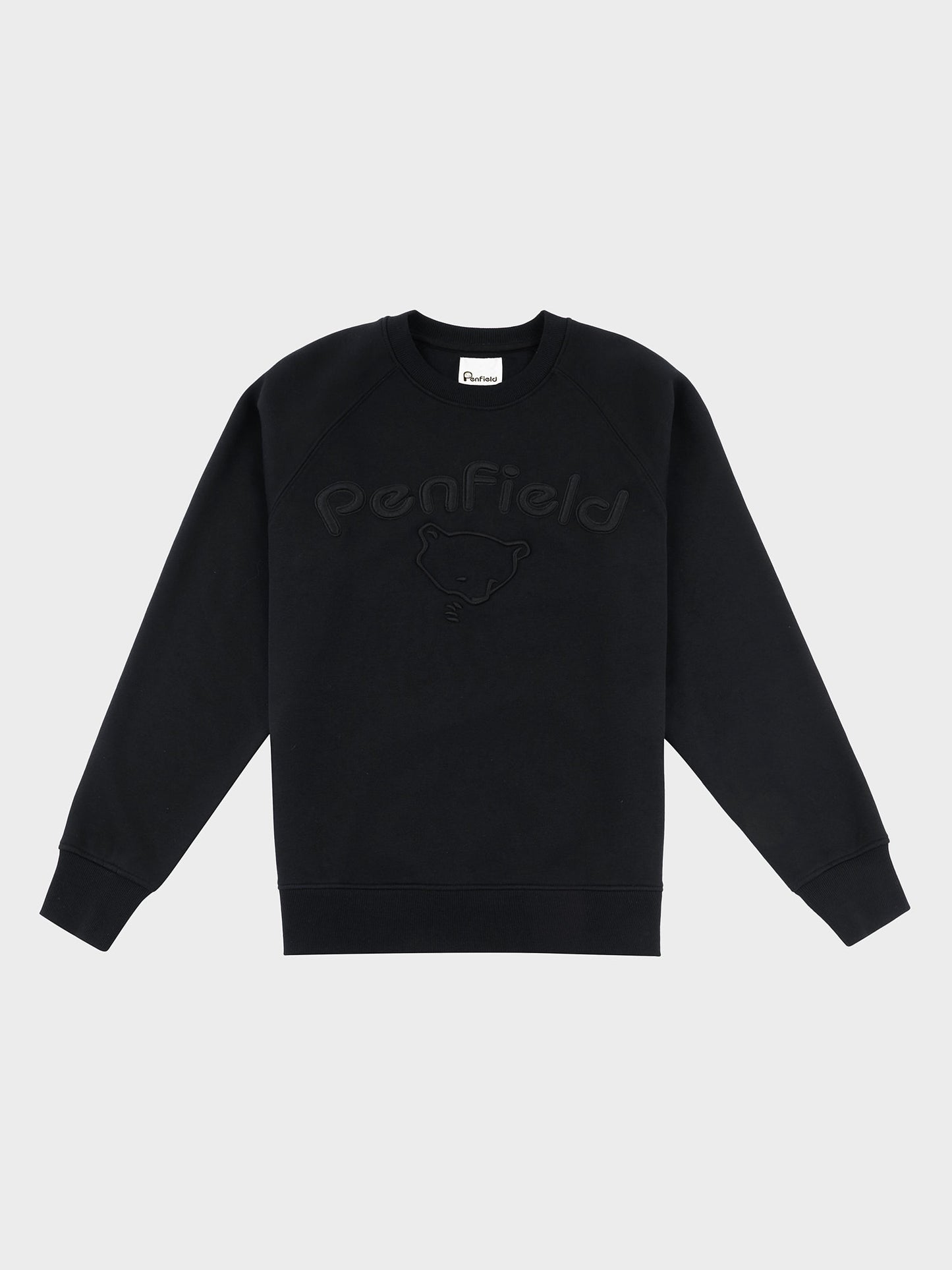 Embroidered Crew Neck Sweater in Black
