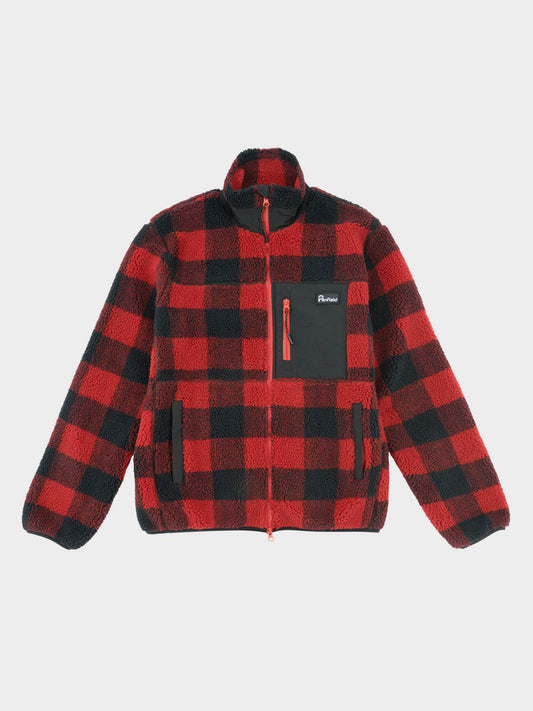 Check Mattawa Fleece Jacket in Black