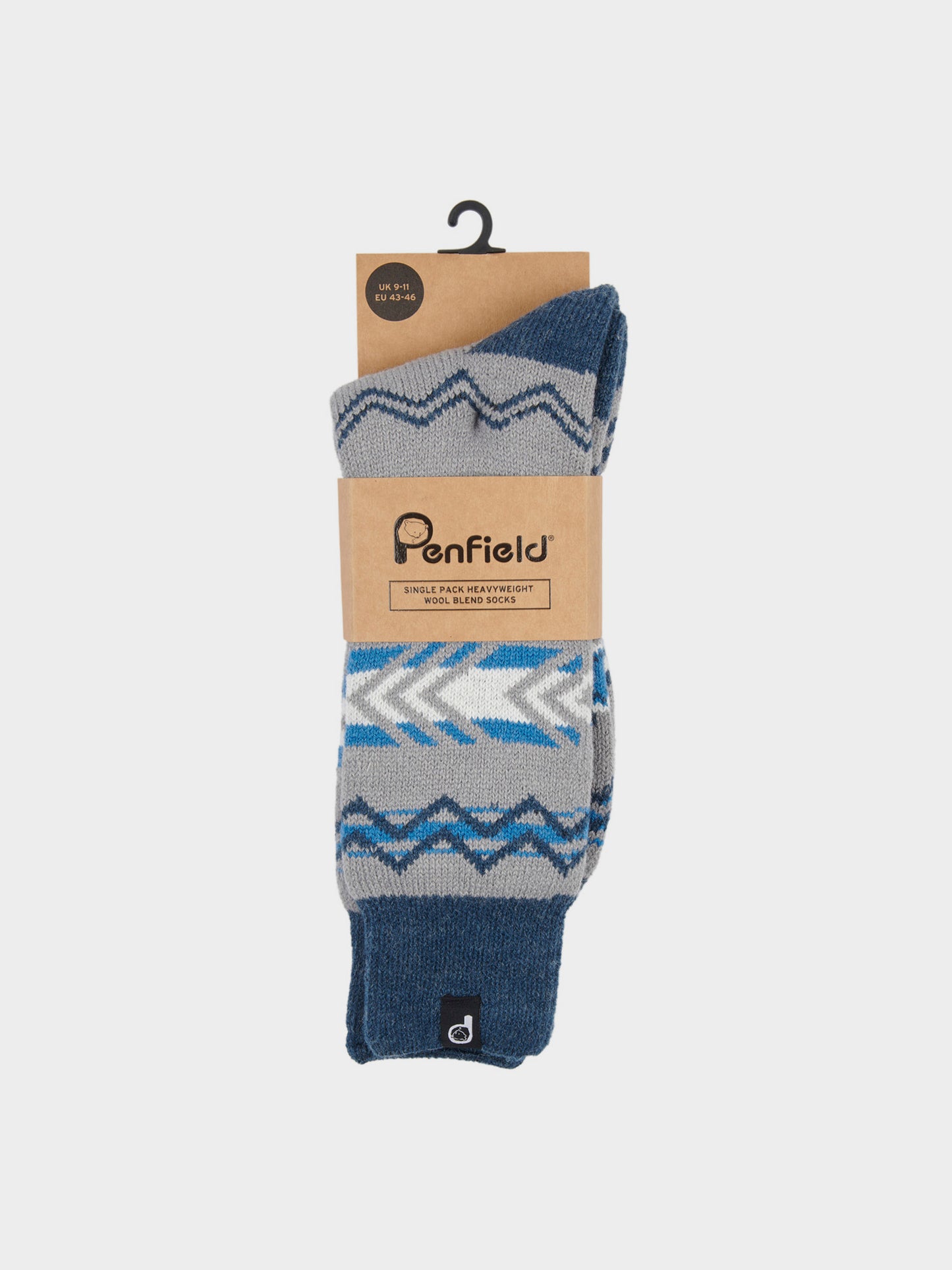 Geo Jacquard Wool Blend Socks in Vintage Grey Heather
