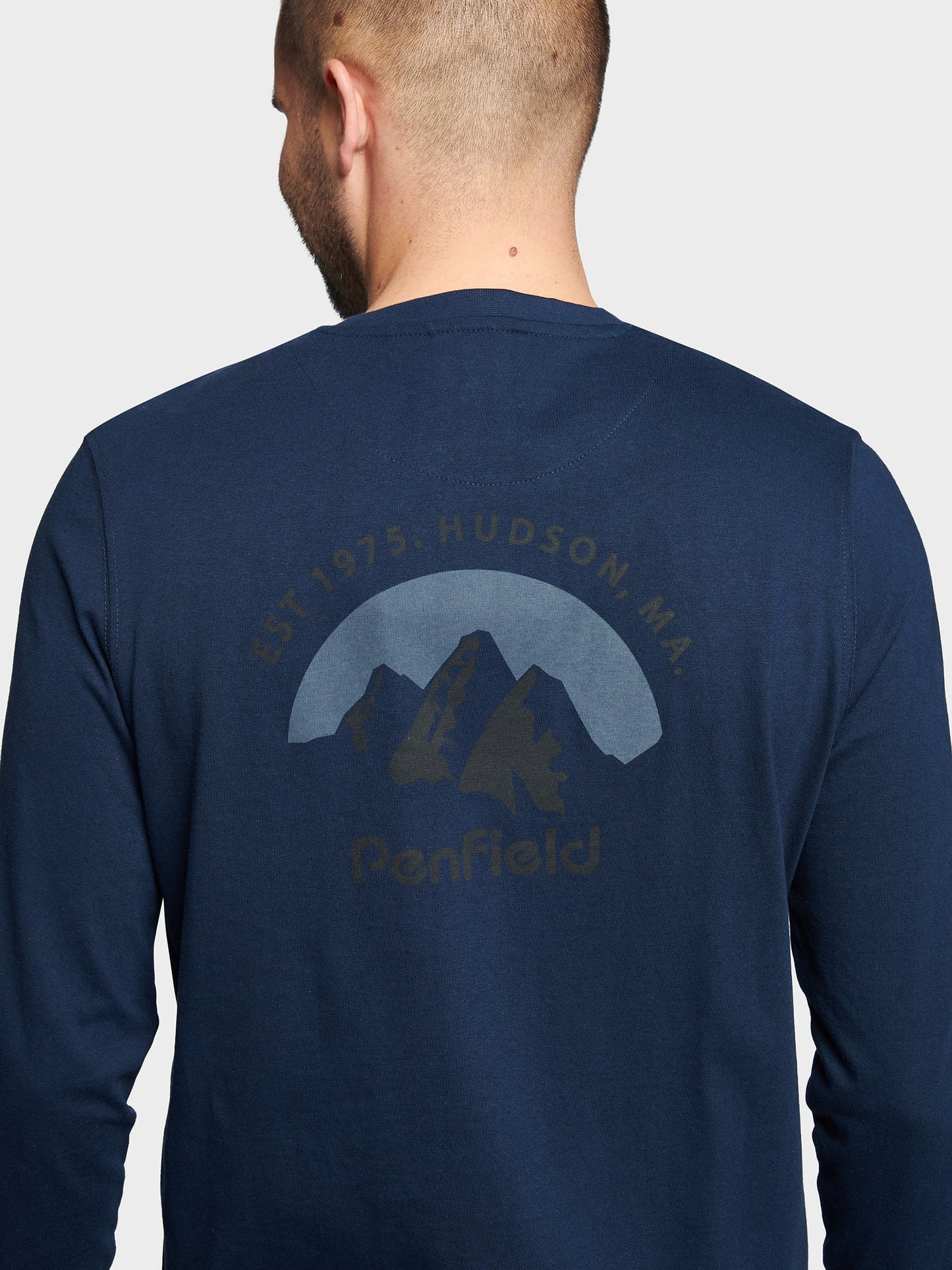 Arc Mountain Long Sleeve T-Shirt in Navy Blue