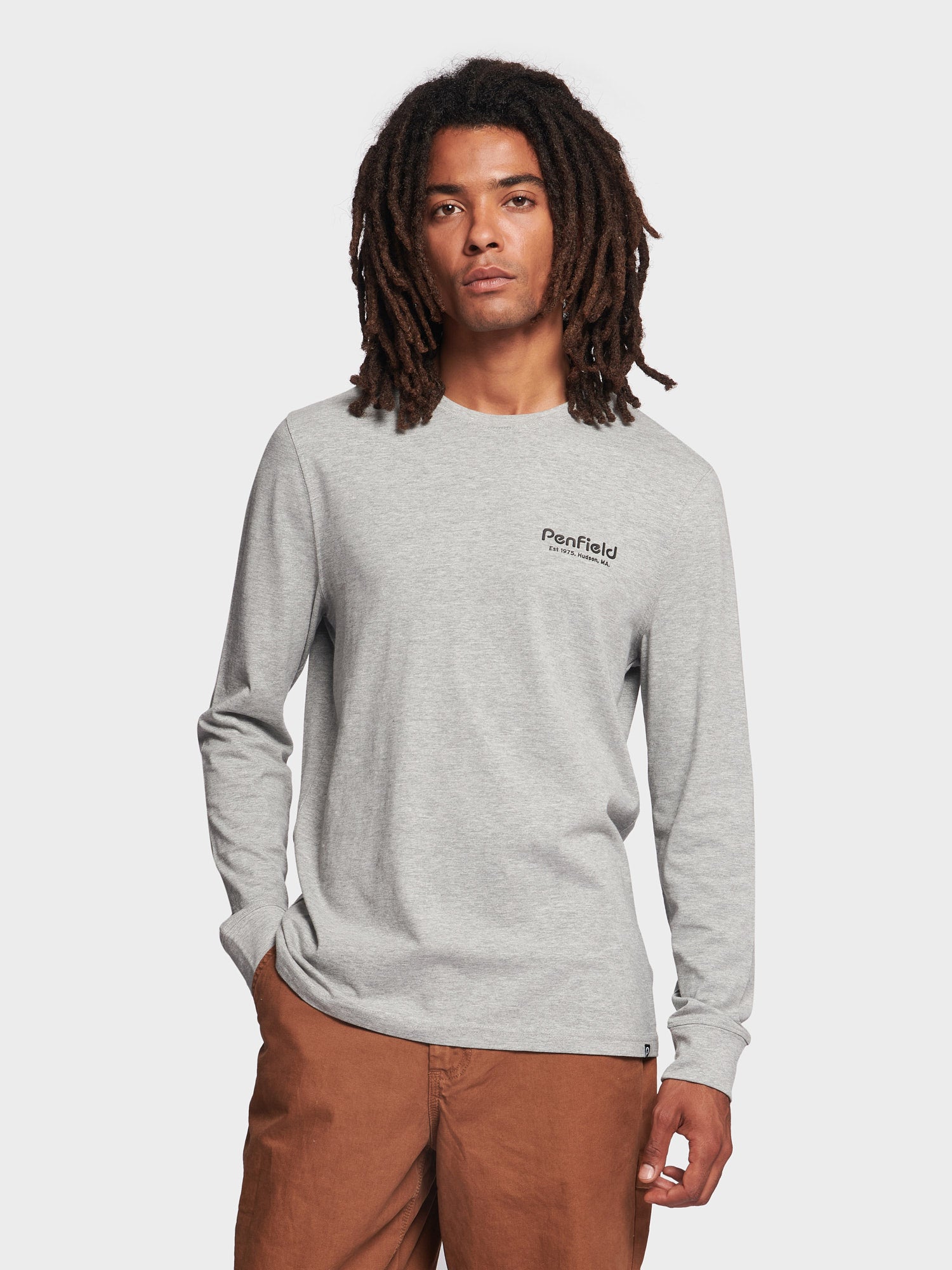 Arc Mountain Long Sleeve T-Shirt in Vintage Grey Heather