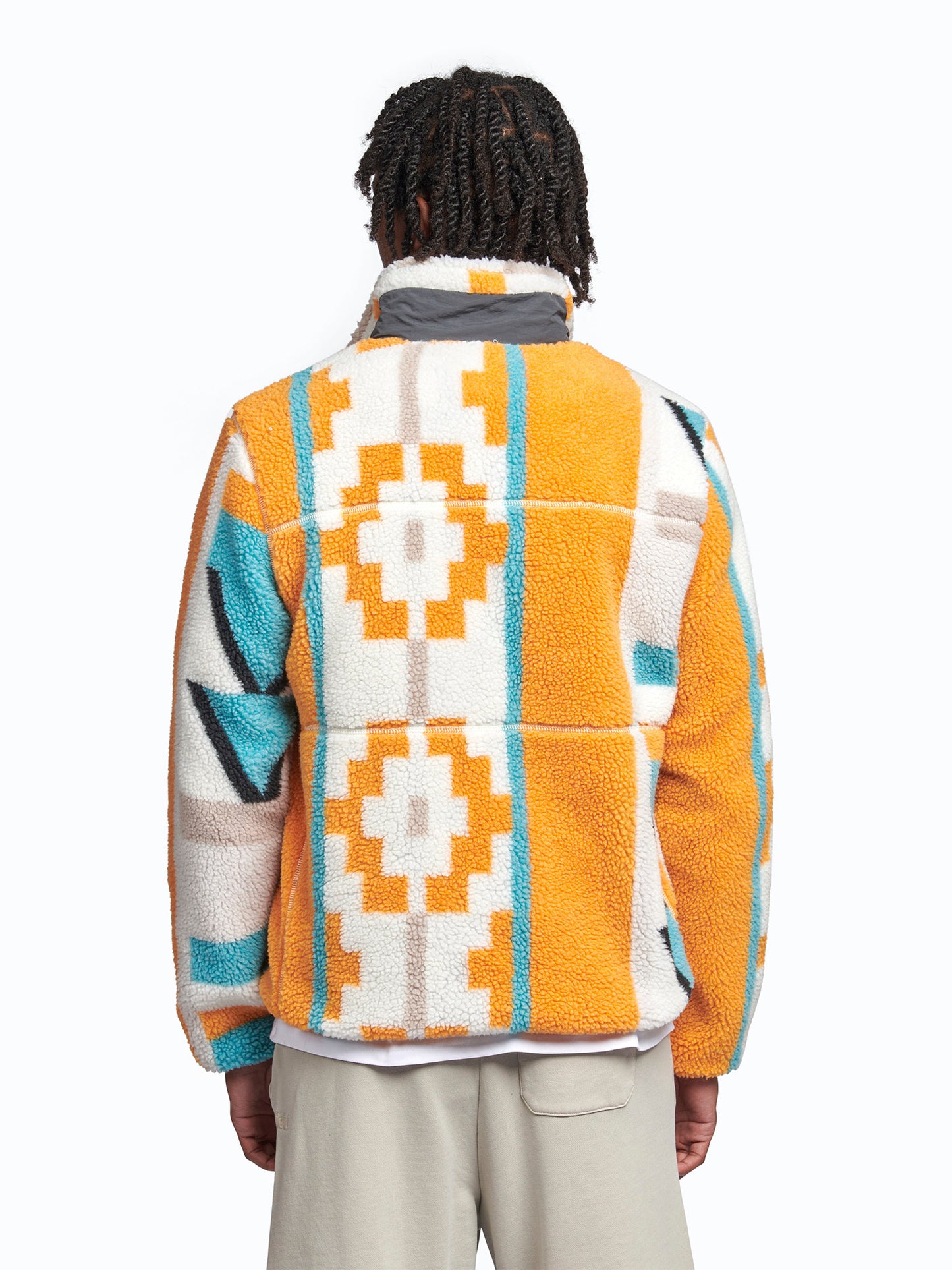 Geo Print Polar Fleece Mattawa in Apricot