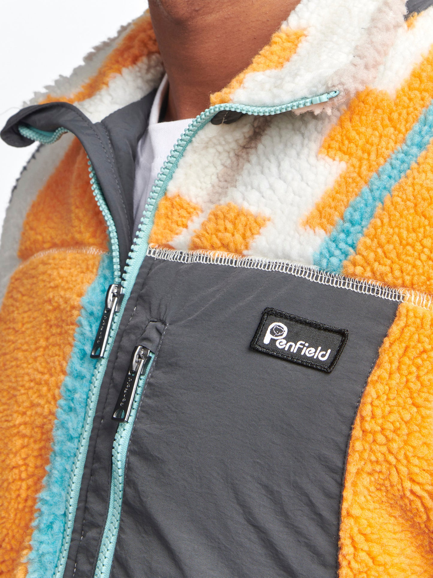Geo Print Polar Fleece Mattawa in Apricot