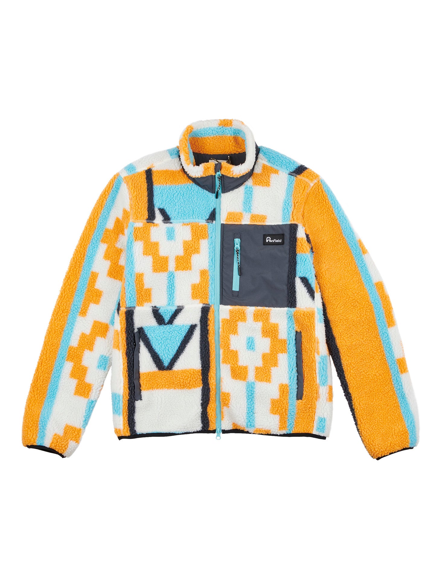 Geo Print Polar Fleece Mattawa in Apricot