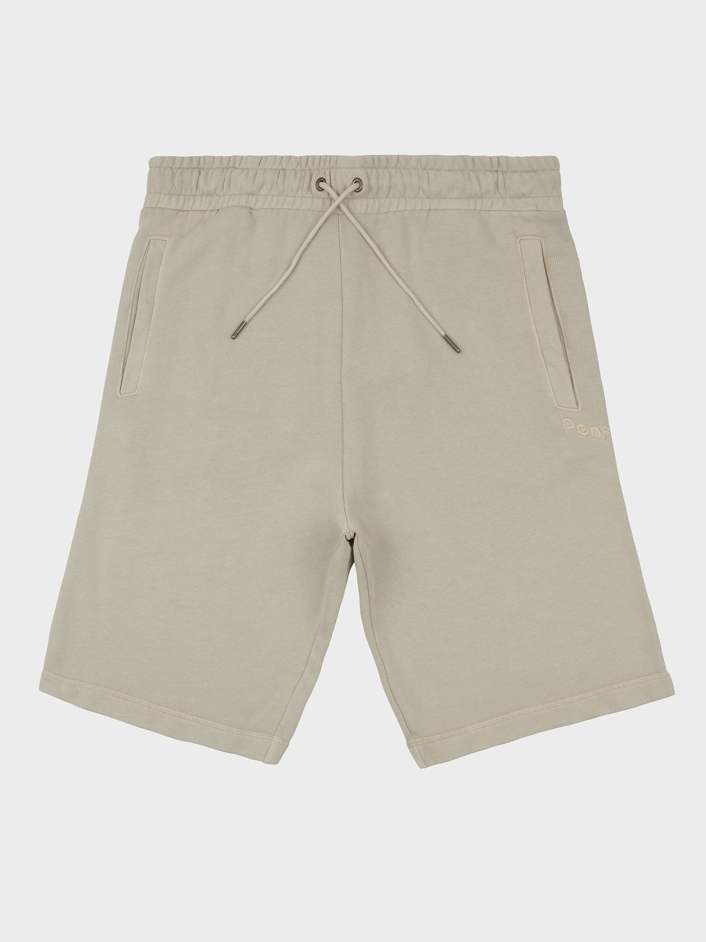 Washed Loopback Short in Silver Gray