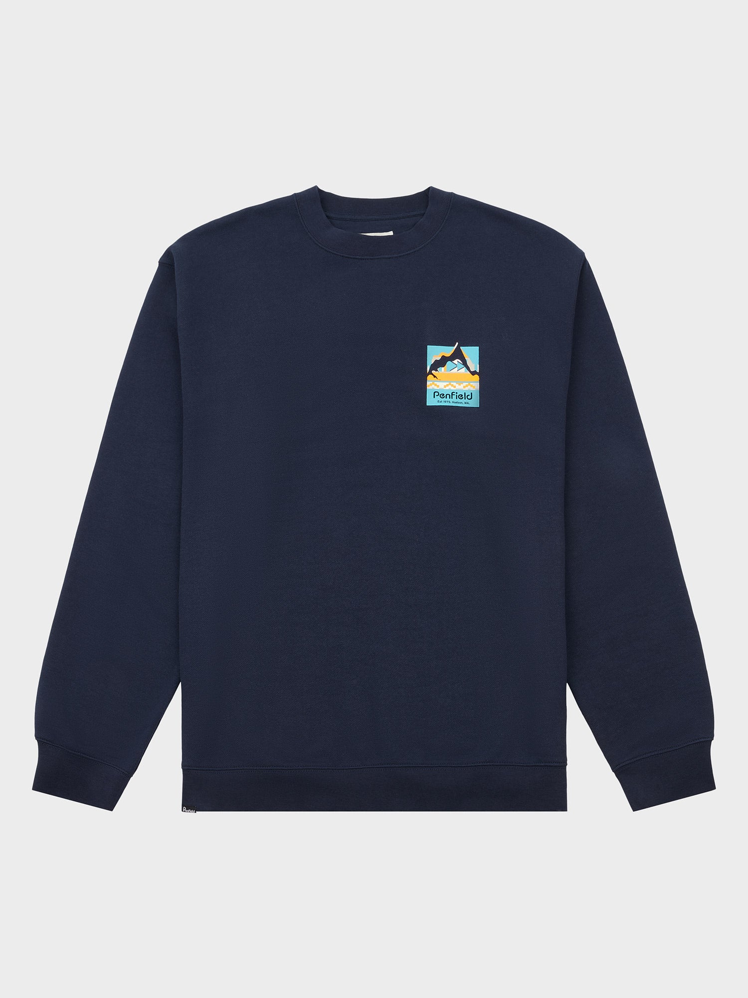 Geo Back Print Sweater Navy Blue
