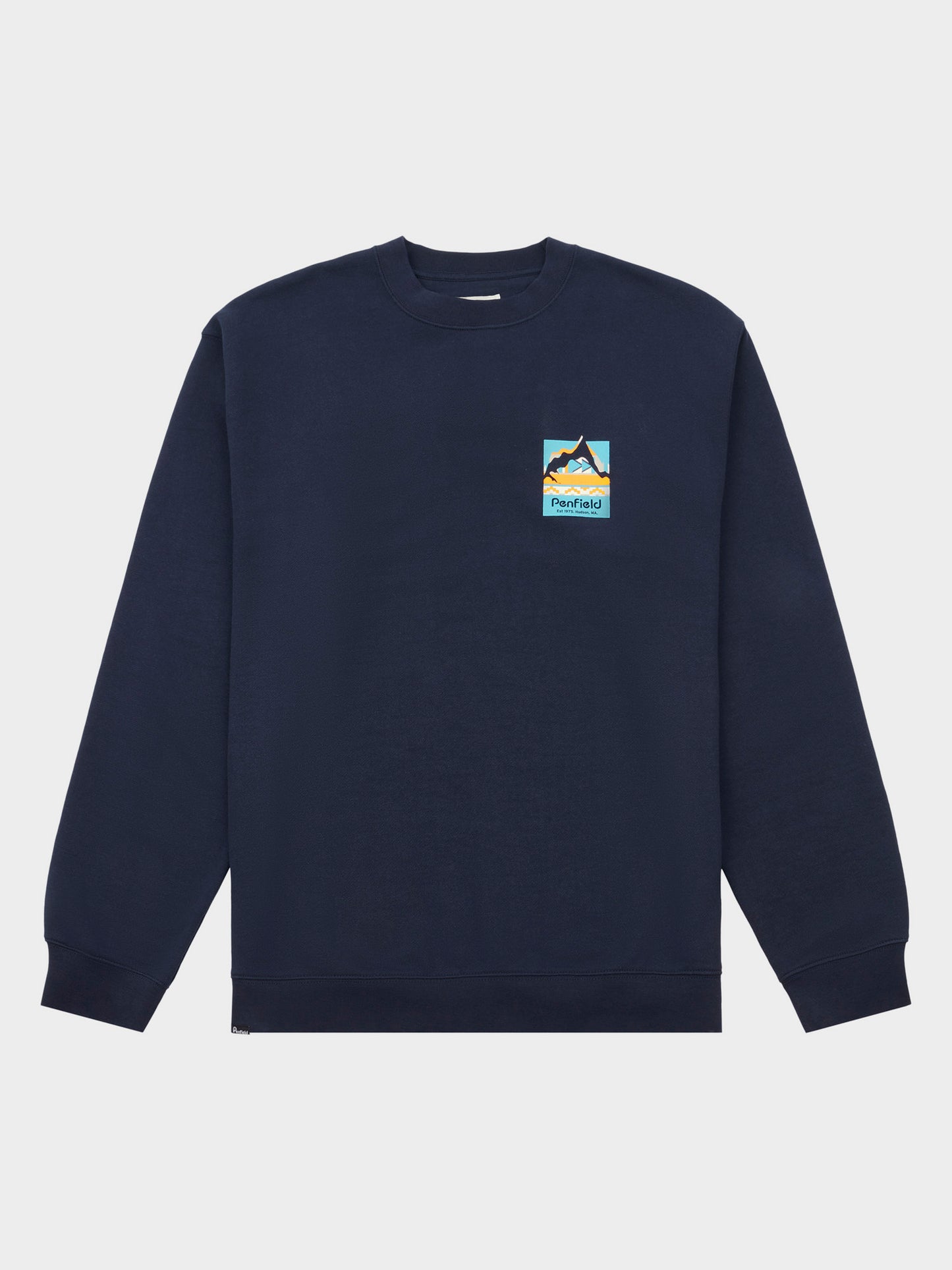 Geo Back Print Sweater in Navy Blue