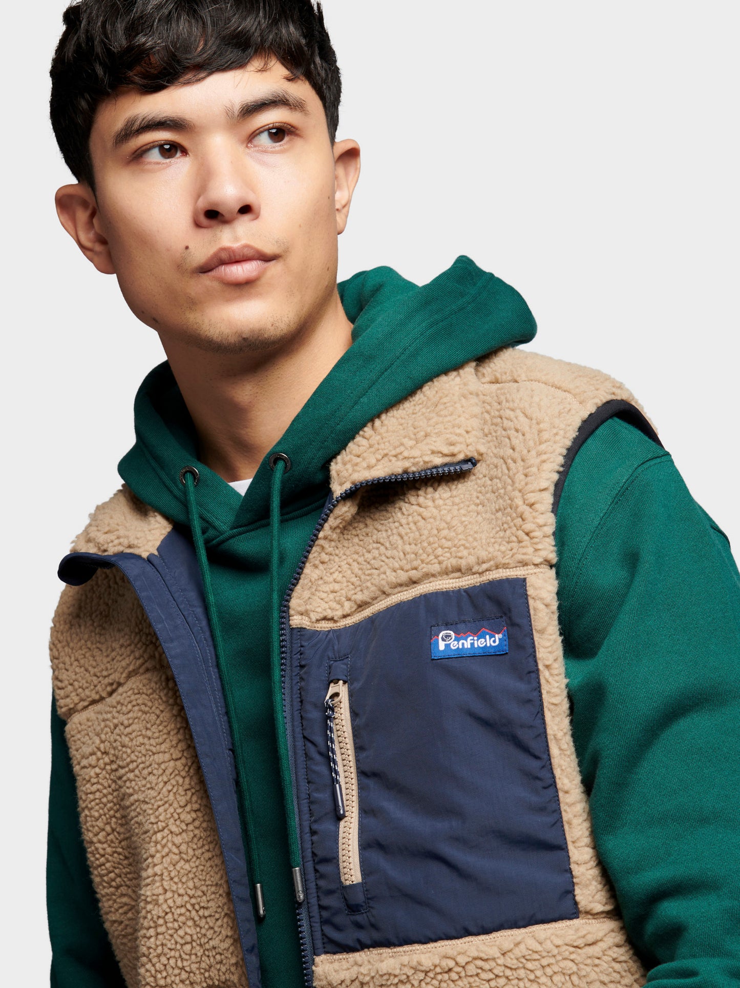 Penfield Mens Mattawa Vest in Chinchilla