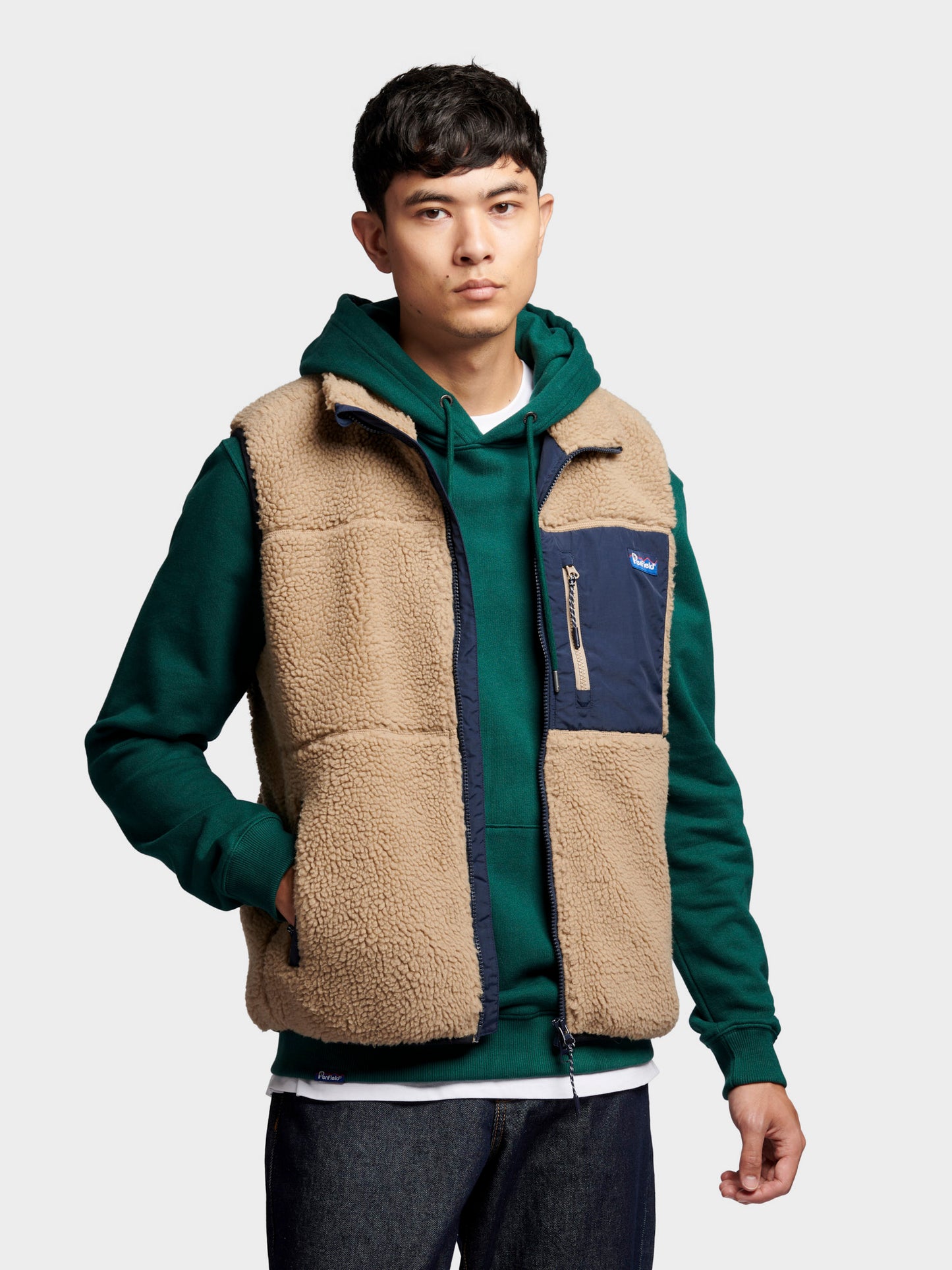 Penfield Mens Mattawa Vest in Chinchilla