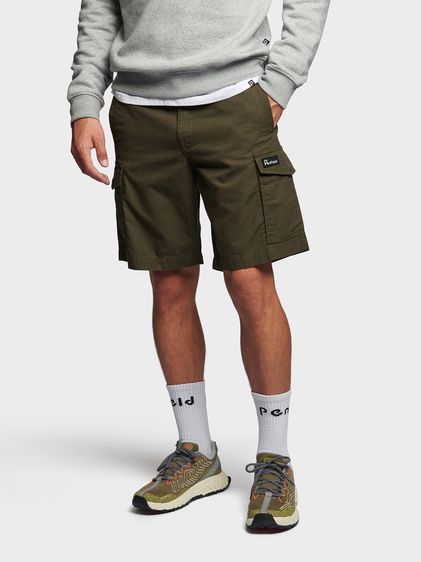 P Bear Cargo Shorts in Forest Night
