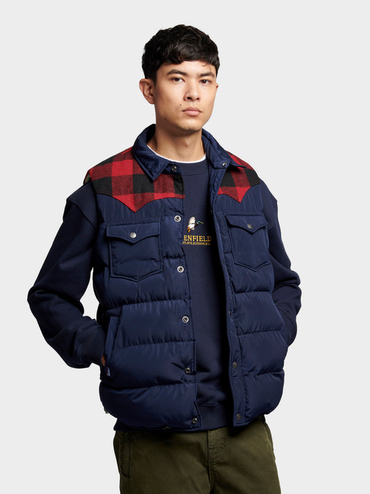 Penfield Mens Rockford Vest in Navy Blue