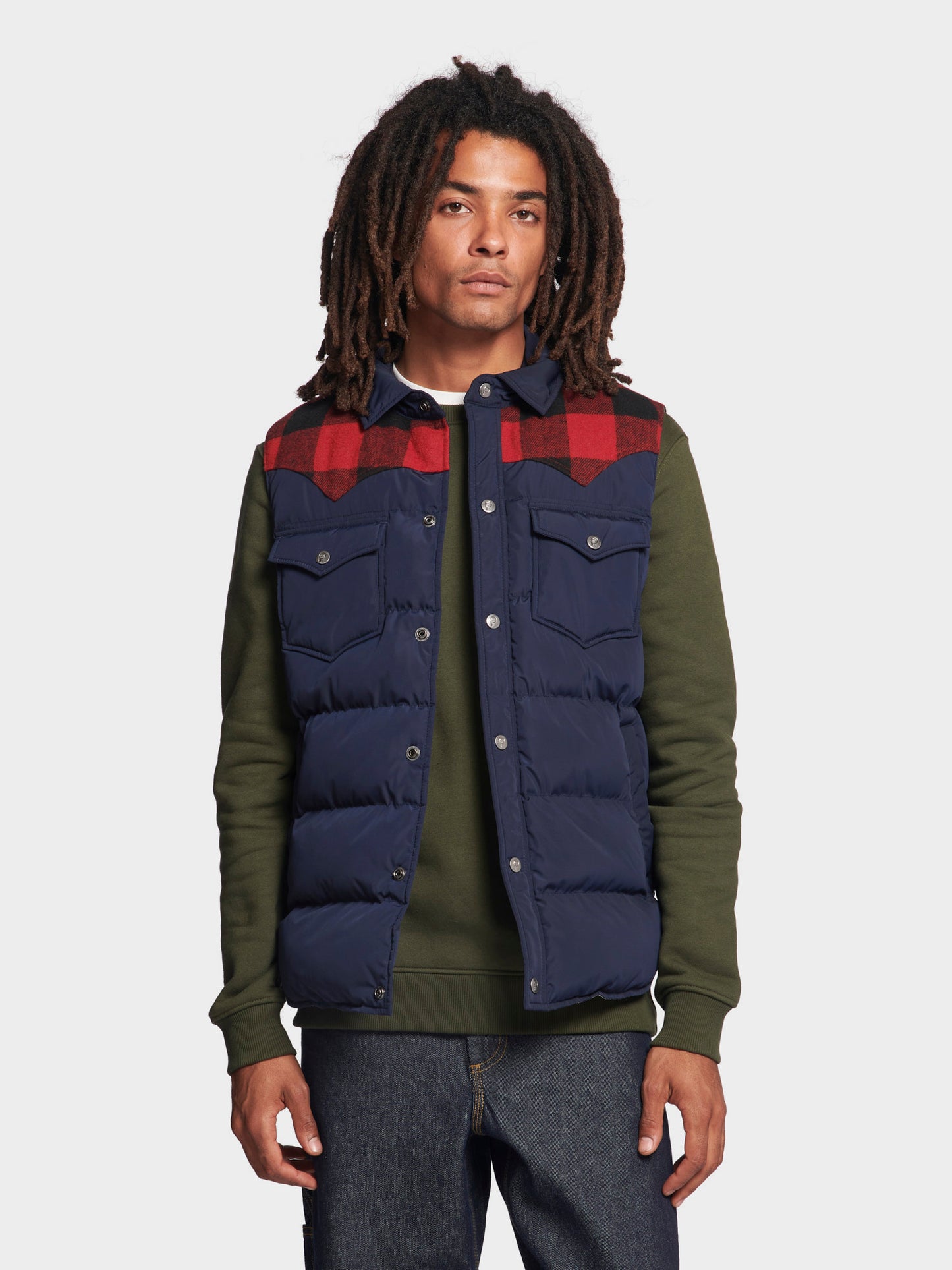Penfield Mens Rockford Vest in Navy Blue