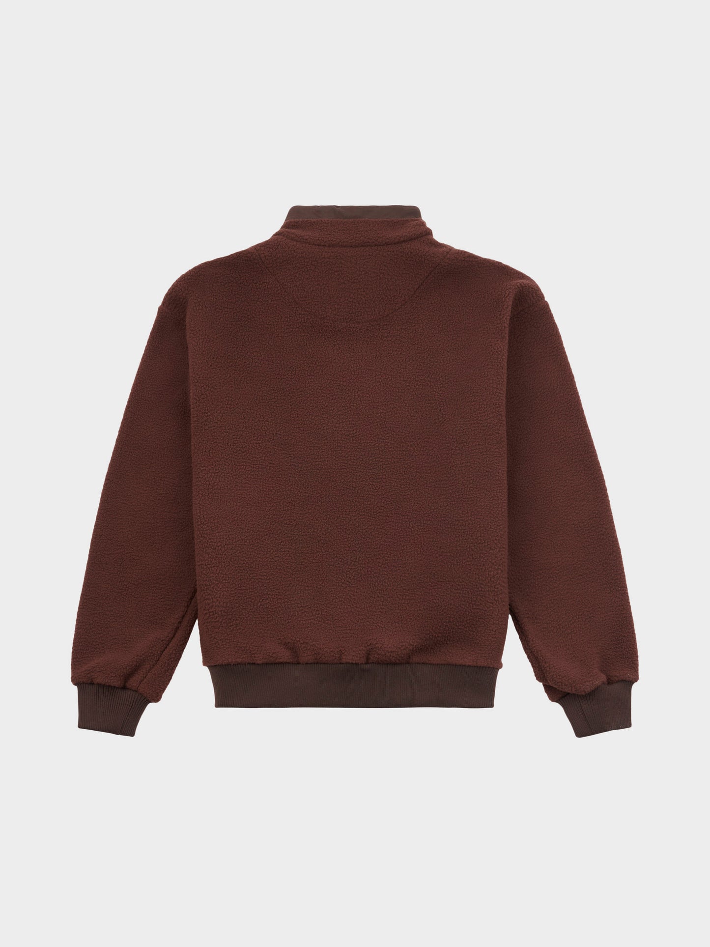 Penfield Mens 1/4 Zip Funnel Neck Fleece in Chicory Coffee