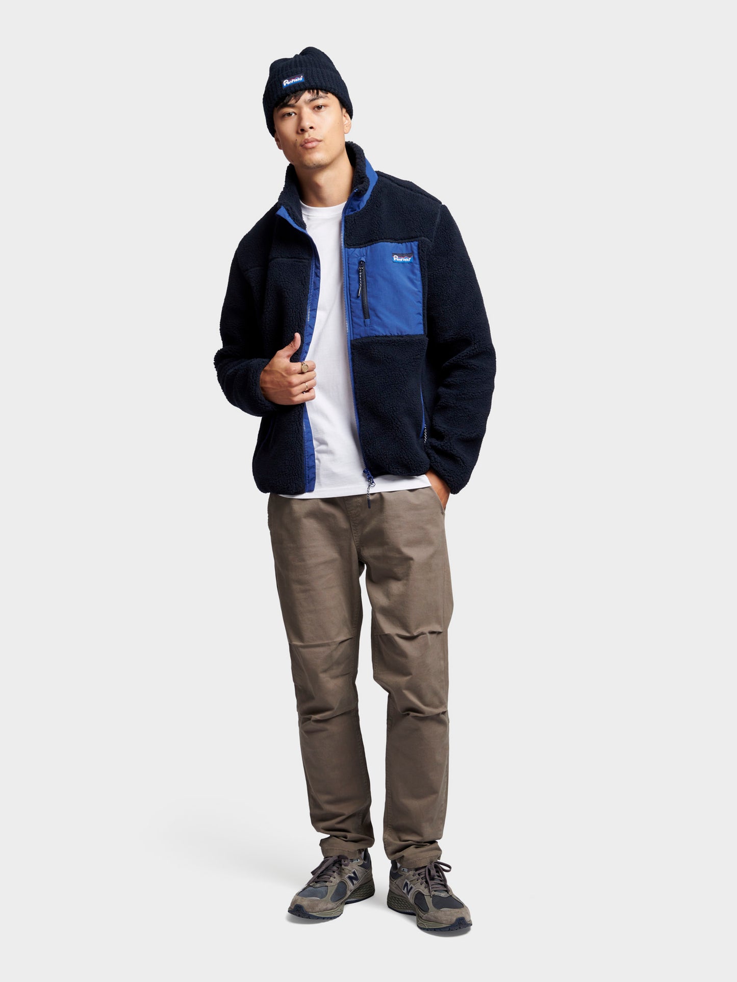 Penfield Mens Mattawa Fleece Jacket in Navy Blue