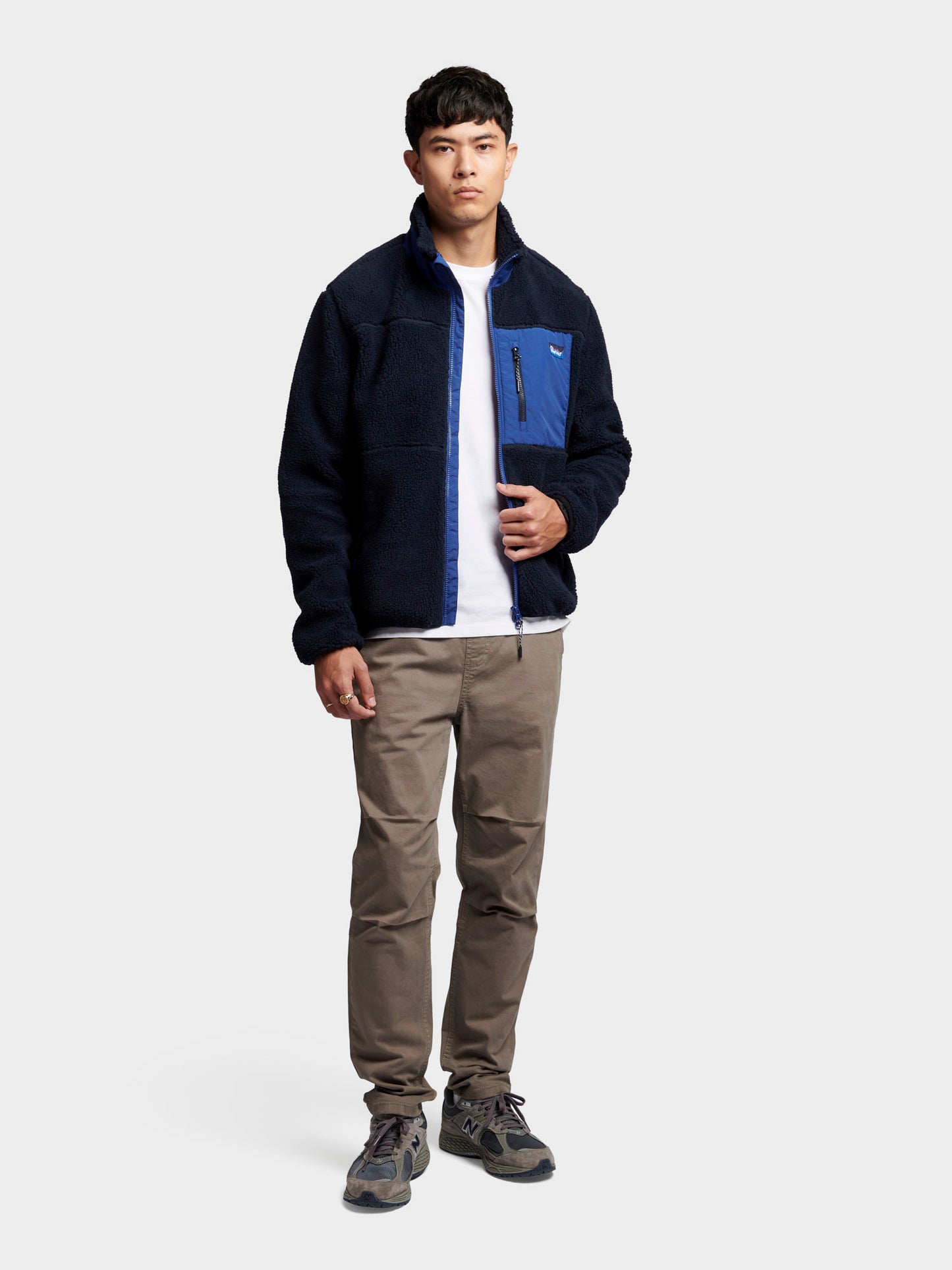 Penfield Mens Mattawa Fleece Jacket in Navy Blue