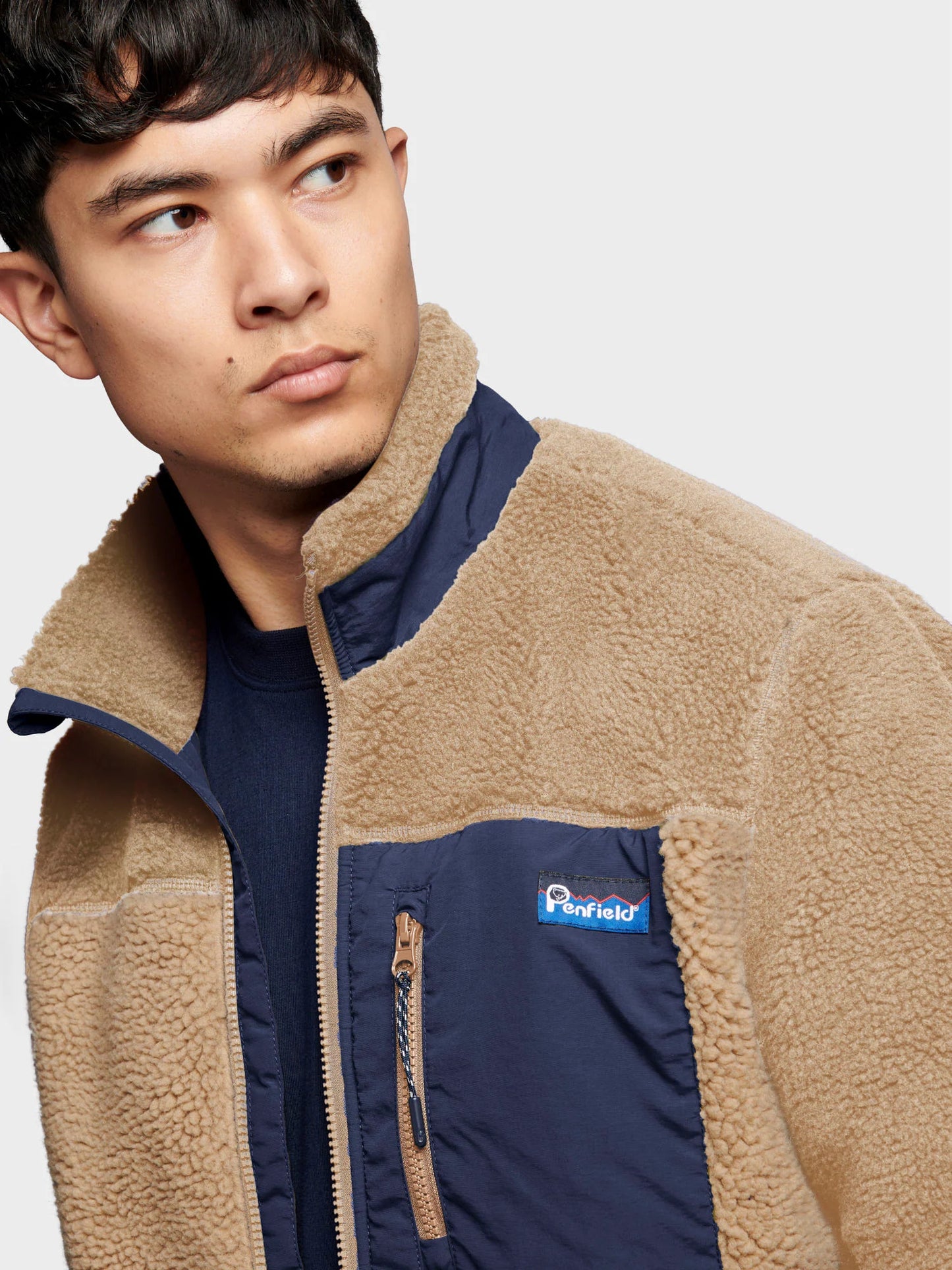 Penfield Mens Mattawa Fleece Jacket in Chinchilla
