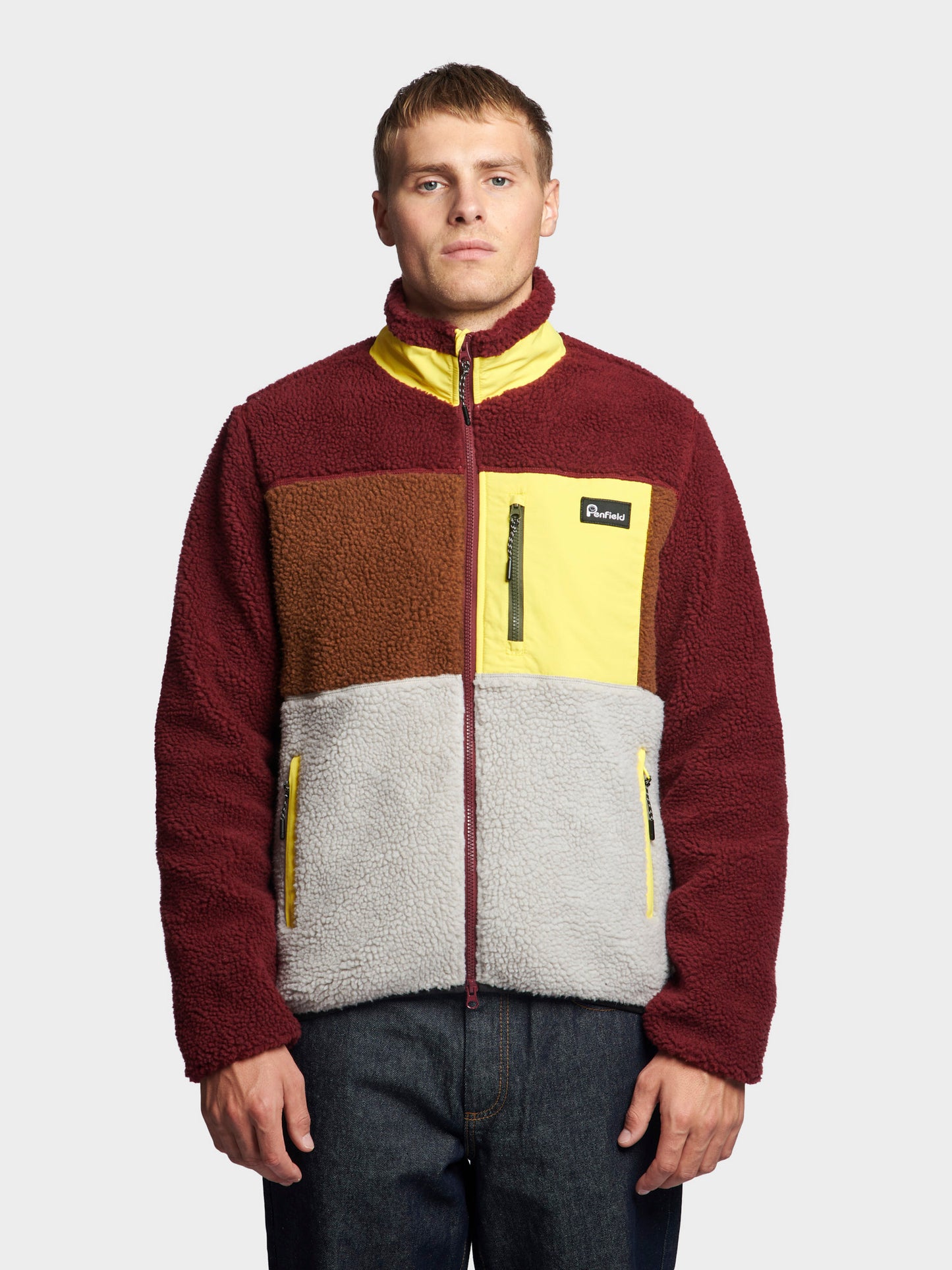 Penfield Mens Mattawa Fleece Jacket in Zinfandel