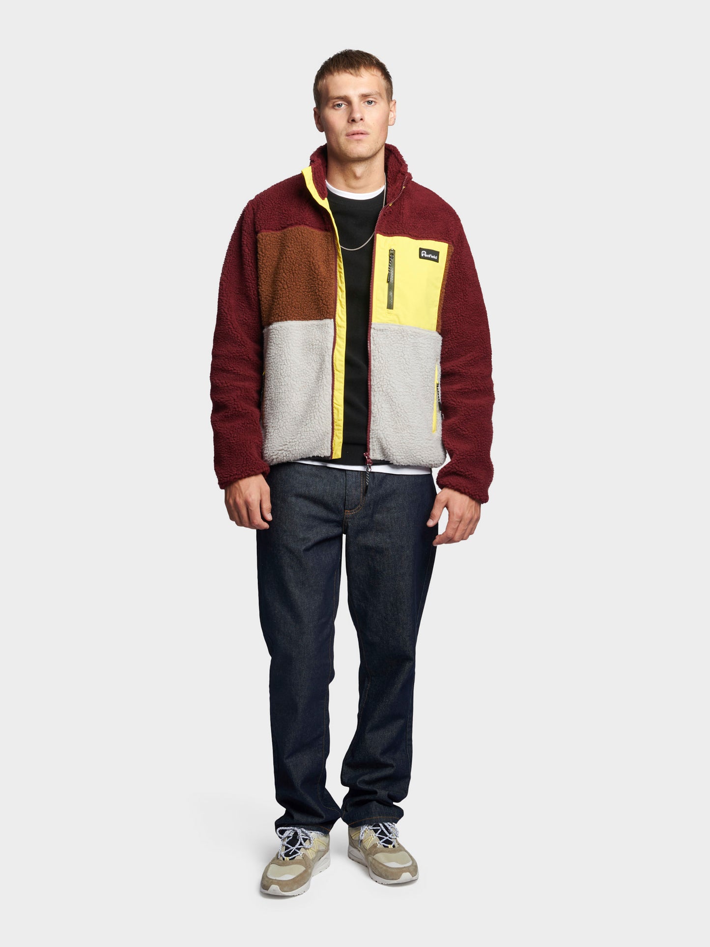 Penfield Mens Mattawa Fleece Jacket in Zinfandel