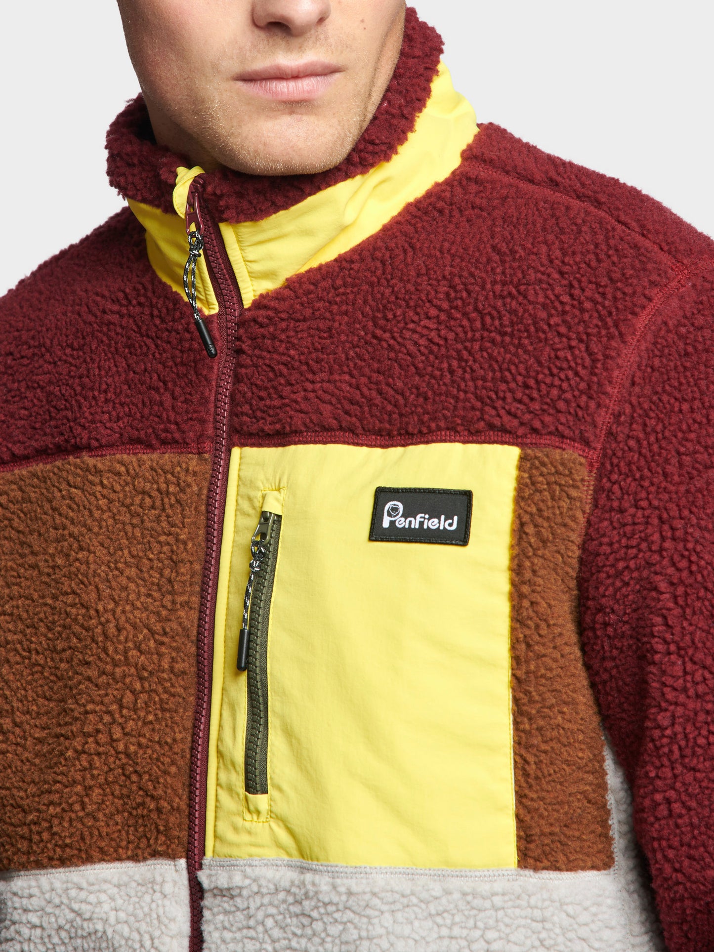 Penfield Mens Mattawa Fleece Jacket in Zinfandel