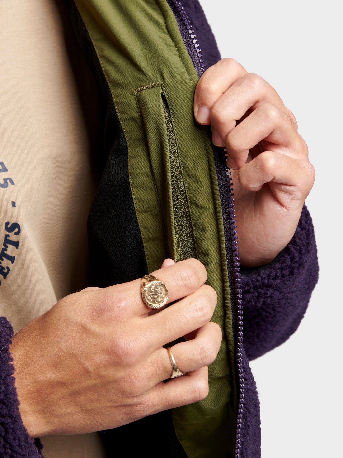 Penfield Mens Mattawa Fleece Jacket in Nightshade