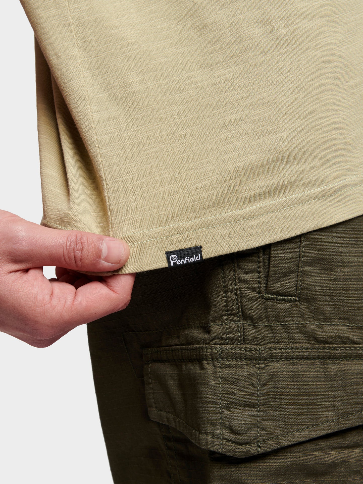 Relaxed Fit Reverence Print T-Shirt in Slate Green
