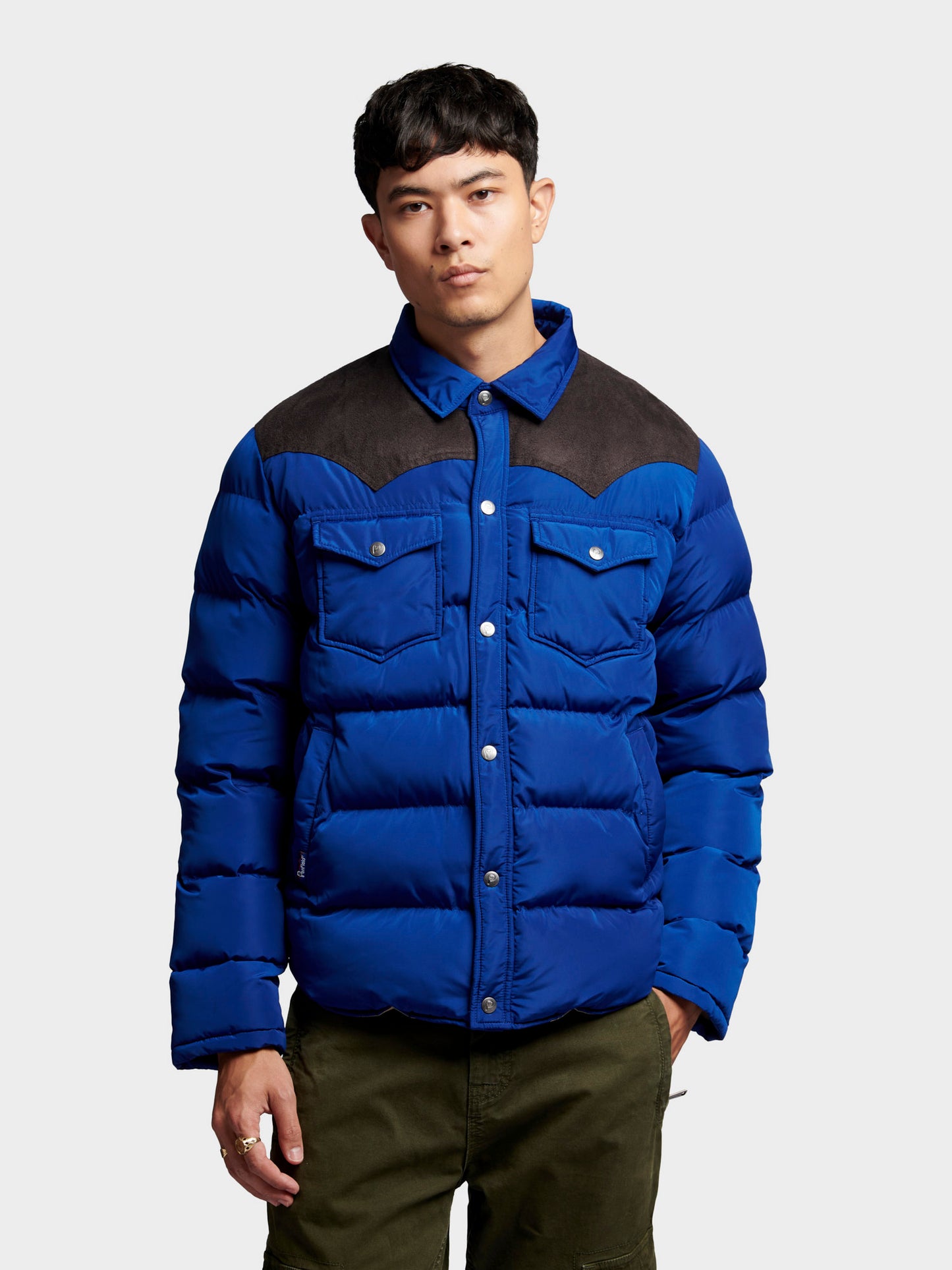 Penfield Mens Contrast Yoke Jacket in Sodalite Blue