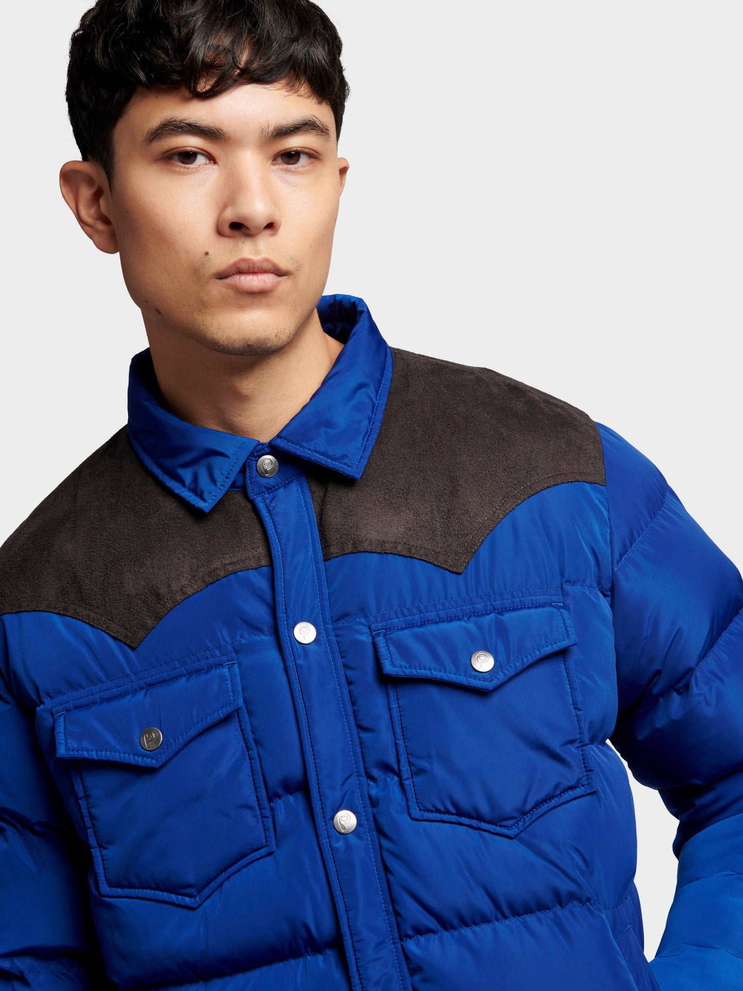 Penfield Mens Contrast Yoke Jacket in Sodalite Blue