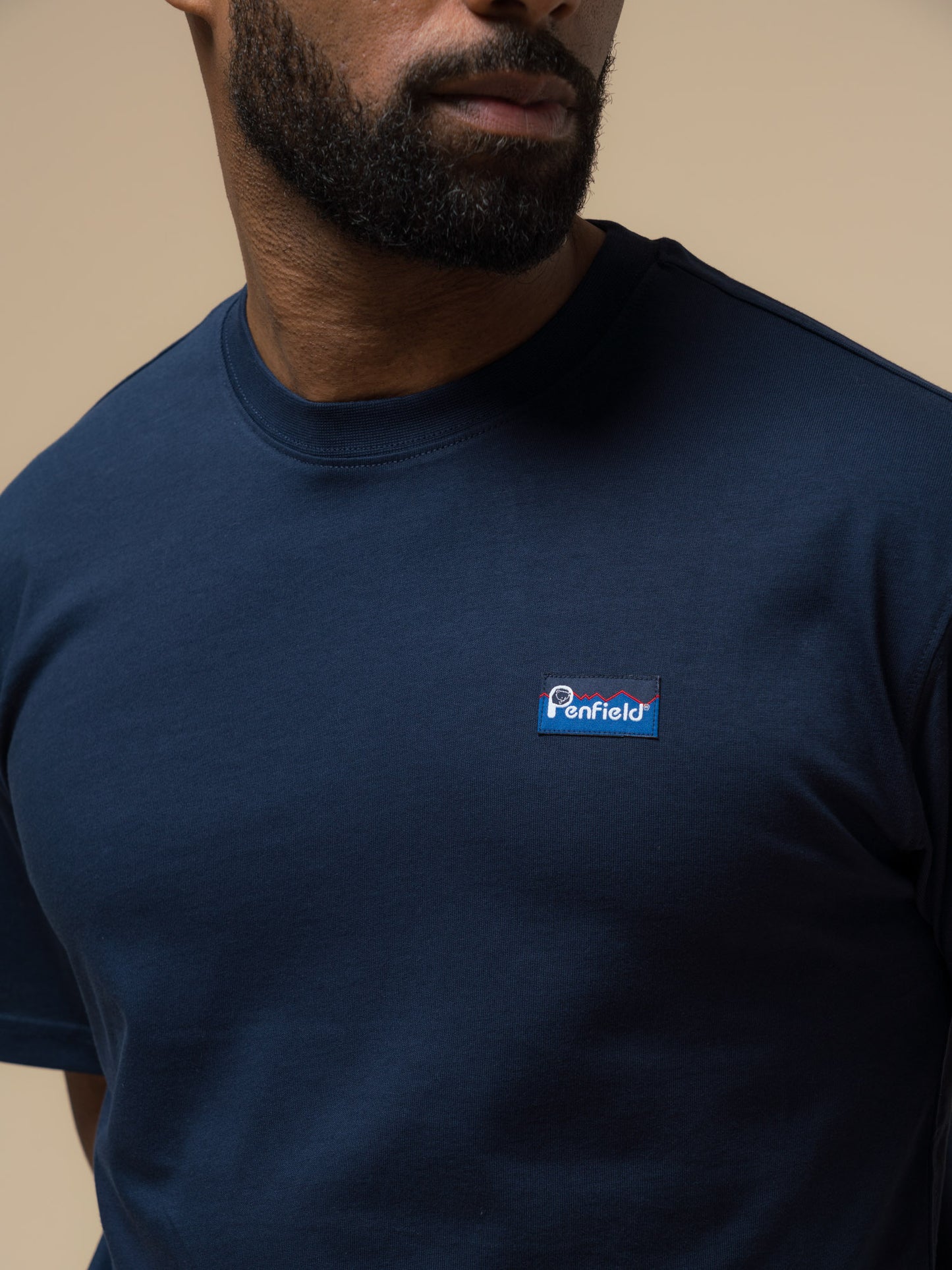 Penfield Mens Original Logo T-Shirt in Navy Blue