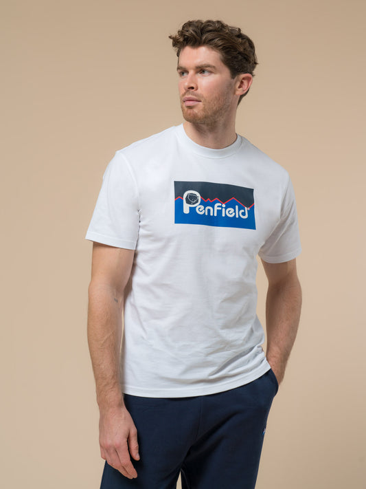 Penfield Mens Original Large Logo T-Shirt in Bright White