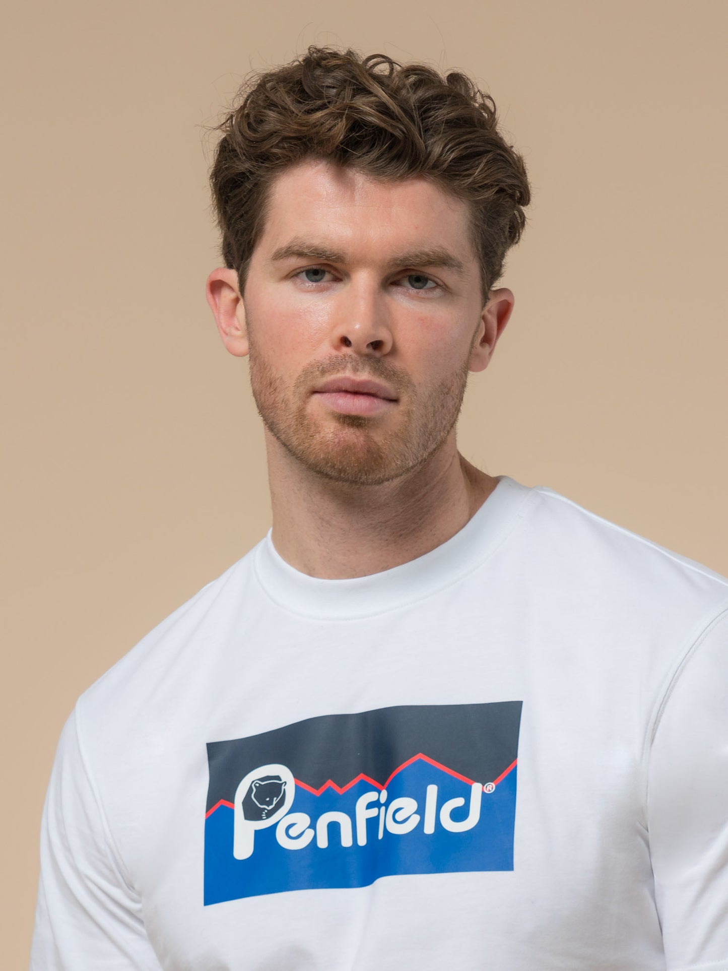 Penfield Mens Original Large Logo T-Shirt in Bright White