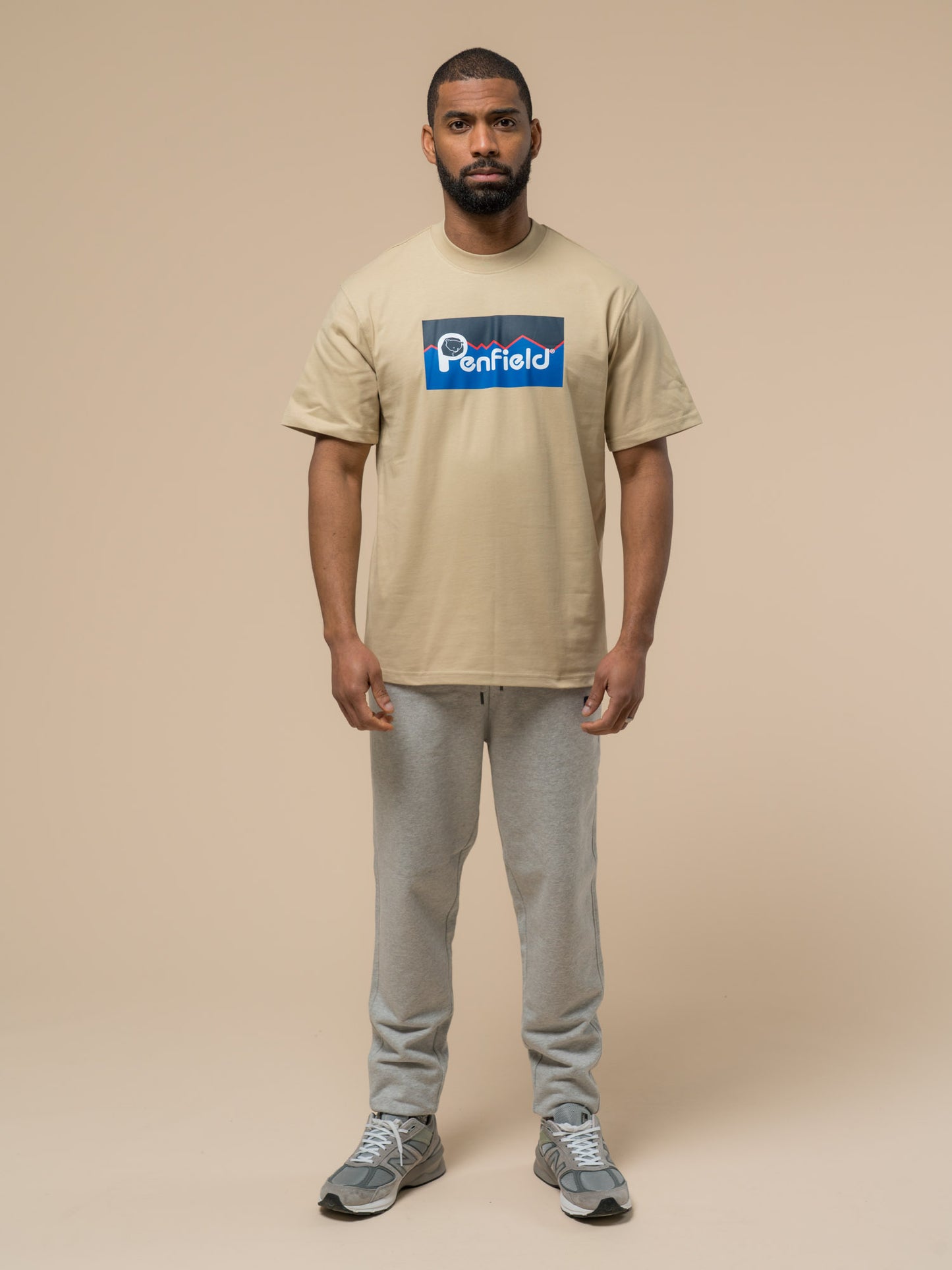 Penfield Mens Original Large Logo T-Shirt in Fields Of Rye