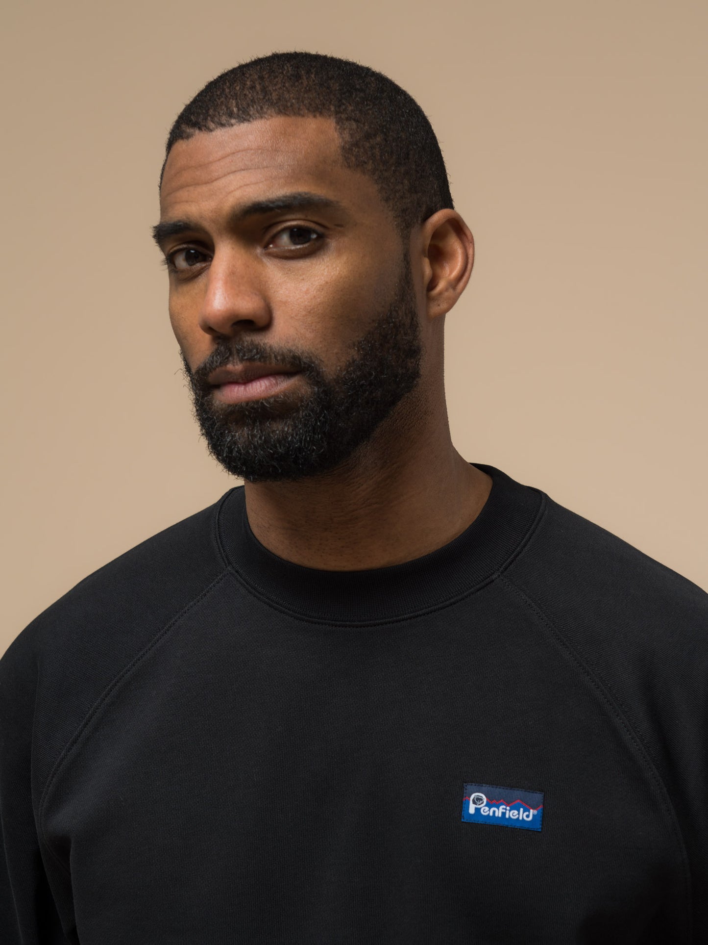 Penfield Mens Original Logo Sweatshirt in Black