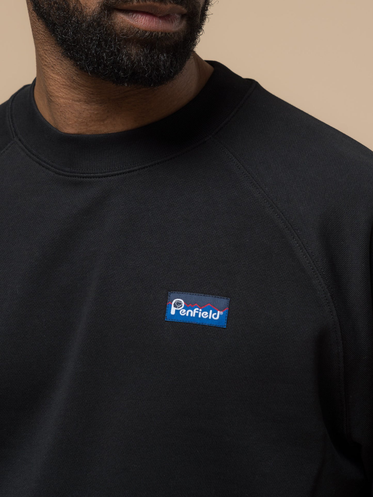 Penfield Mens Original Logo Sweatshirt in Black