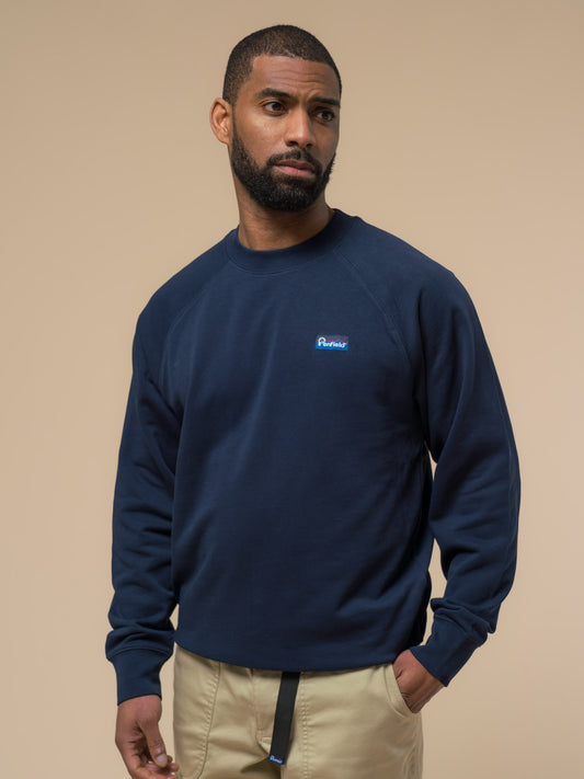 Penfield Mens Original Logo Sweatshirt in Navy Blue