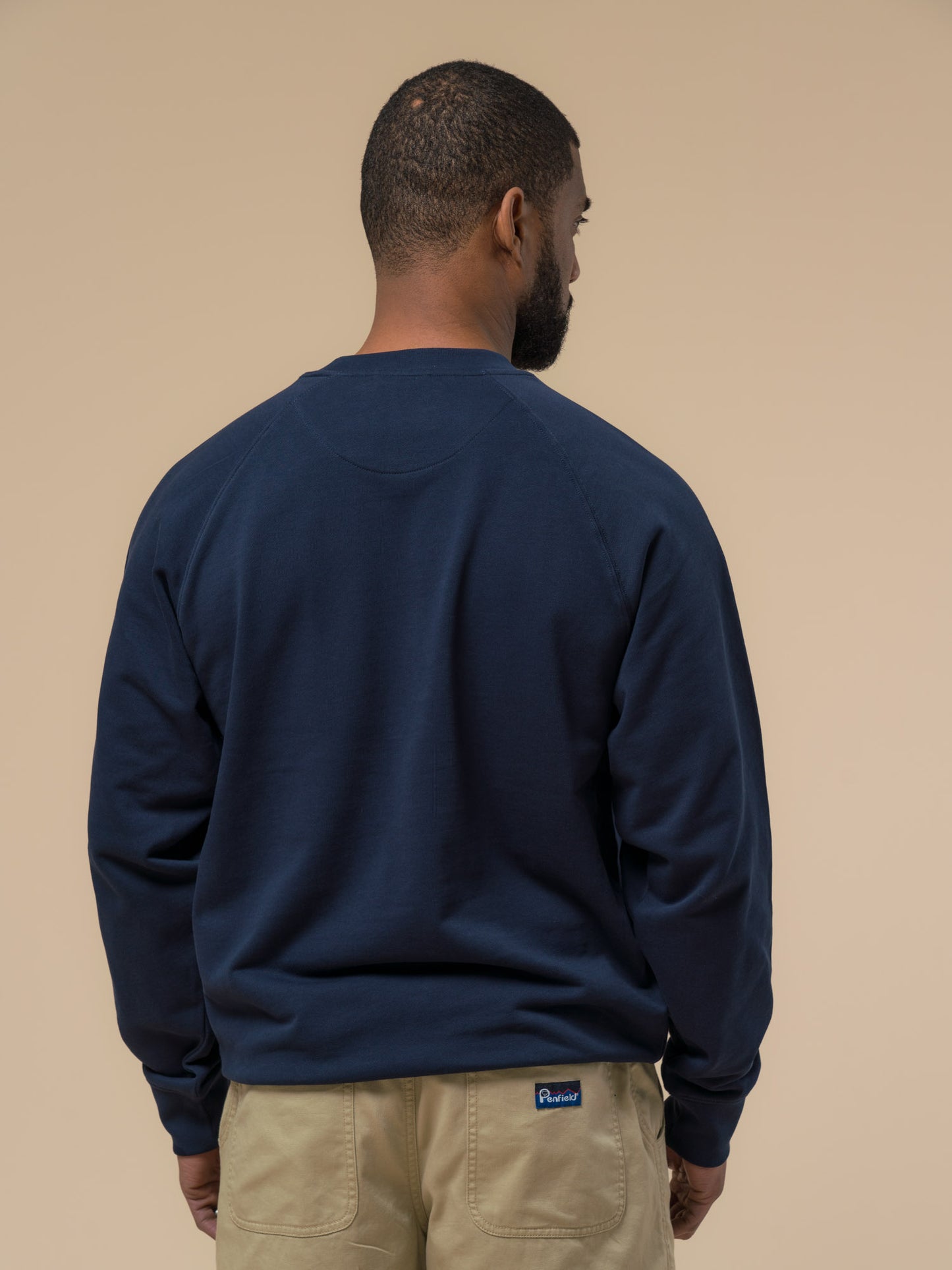 Penfield Mens Original Logo Sweatshirt in Navy Blue