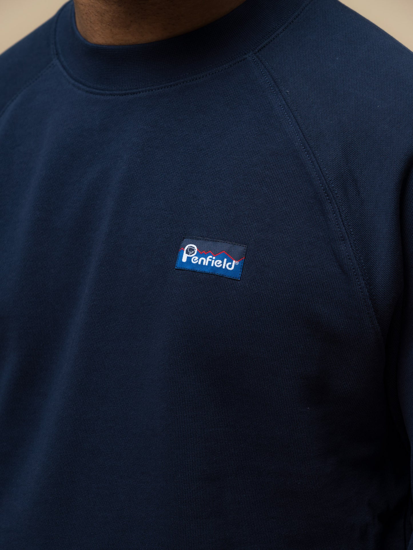 Penfield Mens Original Logo Sweatshirt in Navy Blue