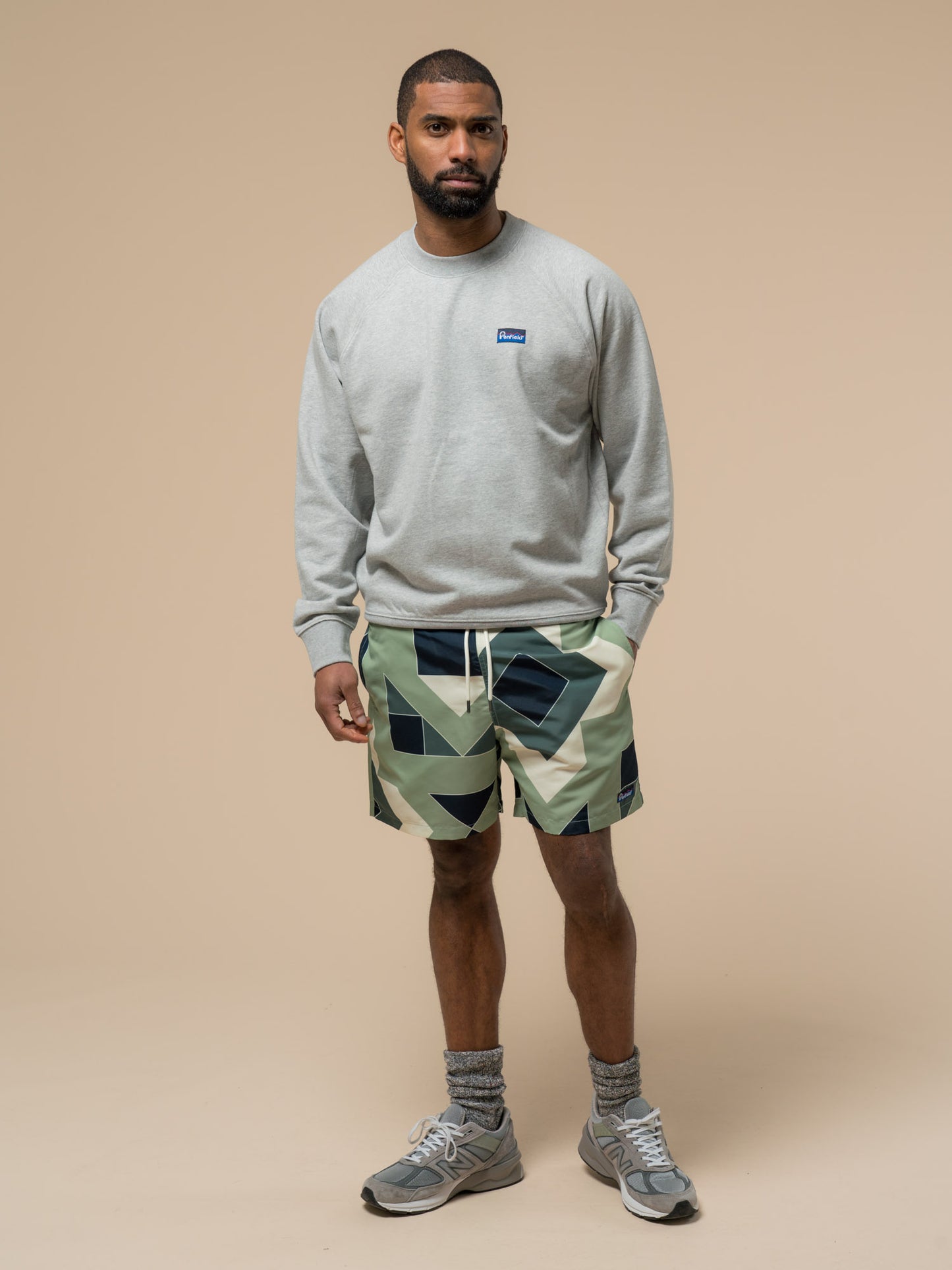 Penfield Mens Original Logo Sweatshirt in Athletic Grey Heather