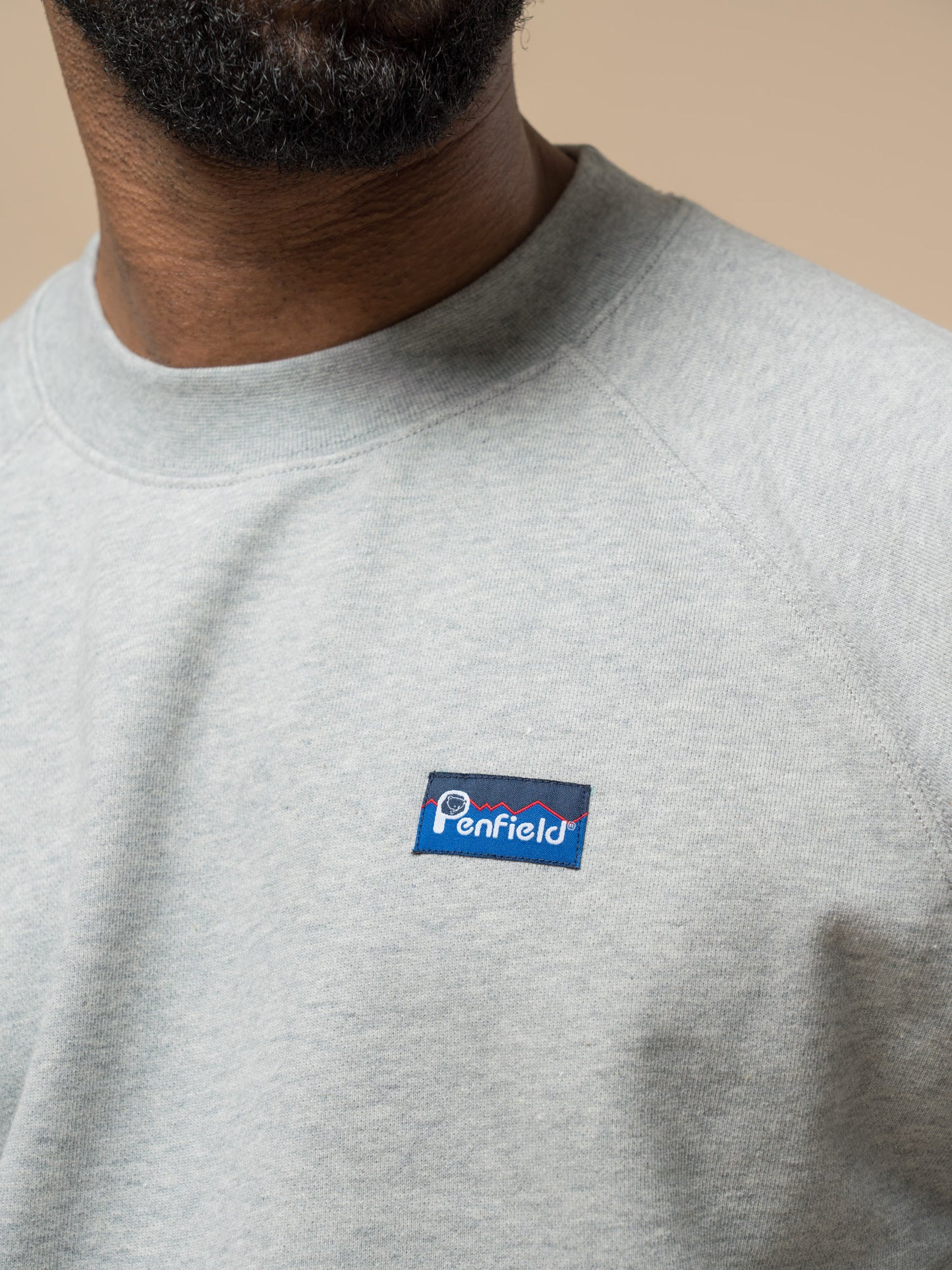 Penfield Mens Original Logo Sweatshirt in Athletic Grey Heather