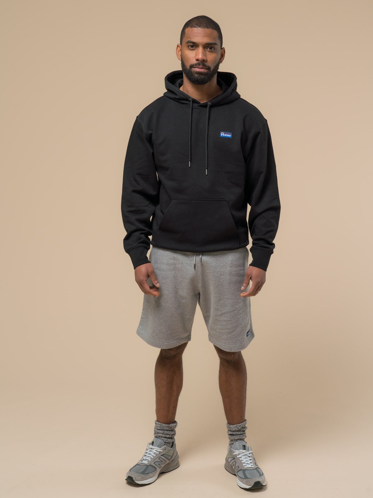 Penfield Mens Original Logo Hoodie in Black