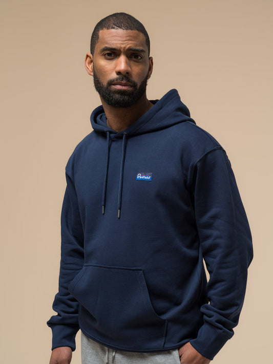 Penfield Mens Original Logo Hoodie in Navy Blue